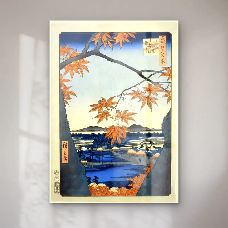 Japon Baskı Japon Şehri No. 43 cam tablo — Japon Baskı Japon Şehri No. 43 — japon baskı japon şehri
