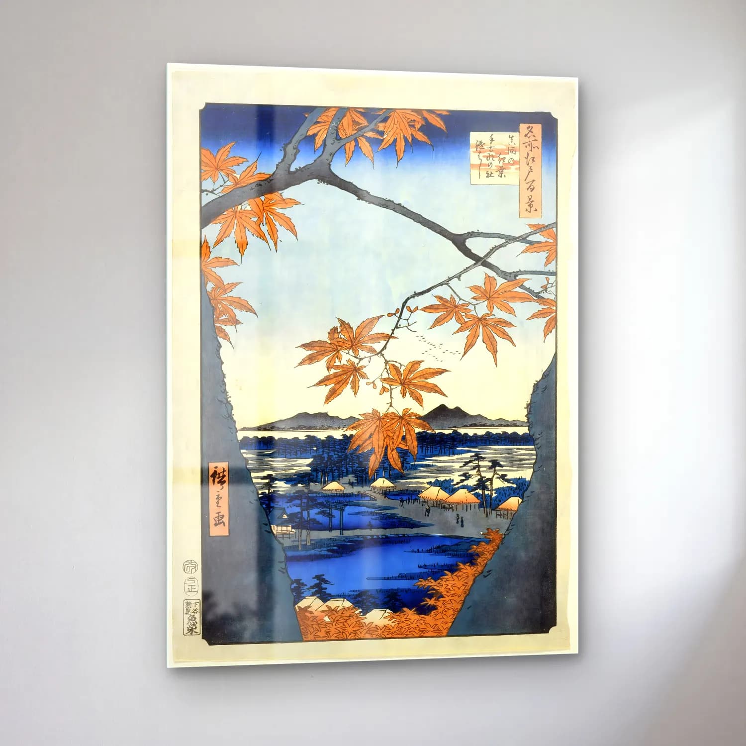 Japon Baskı Japon Şehri No. 43 cam tablo — sol açıdan görünüm