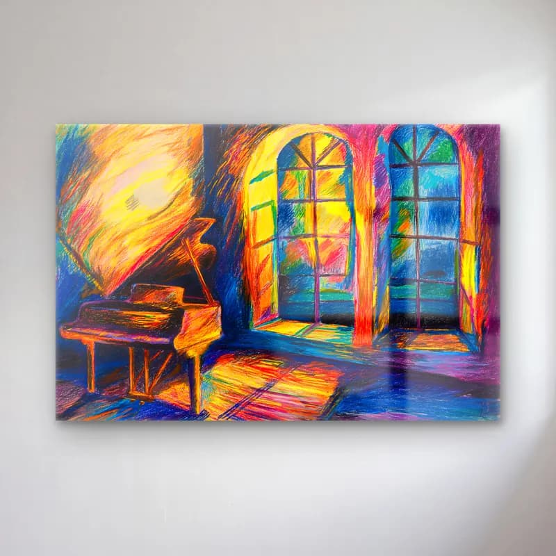 Empresyonist Piyano cam tablo — Empresyonist Piyano — empresyonist piyano