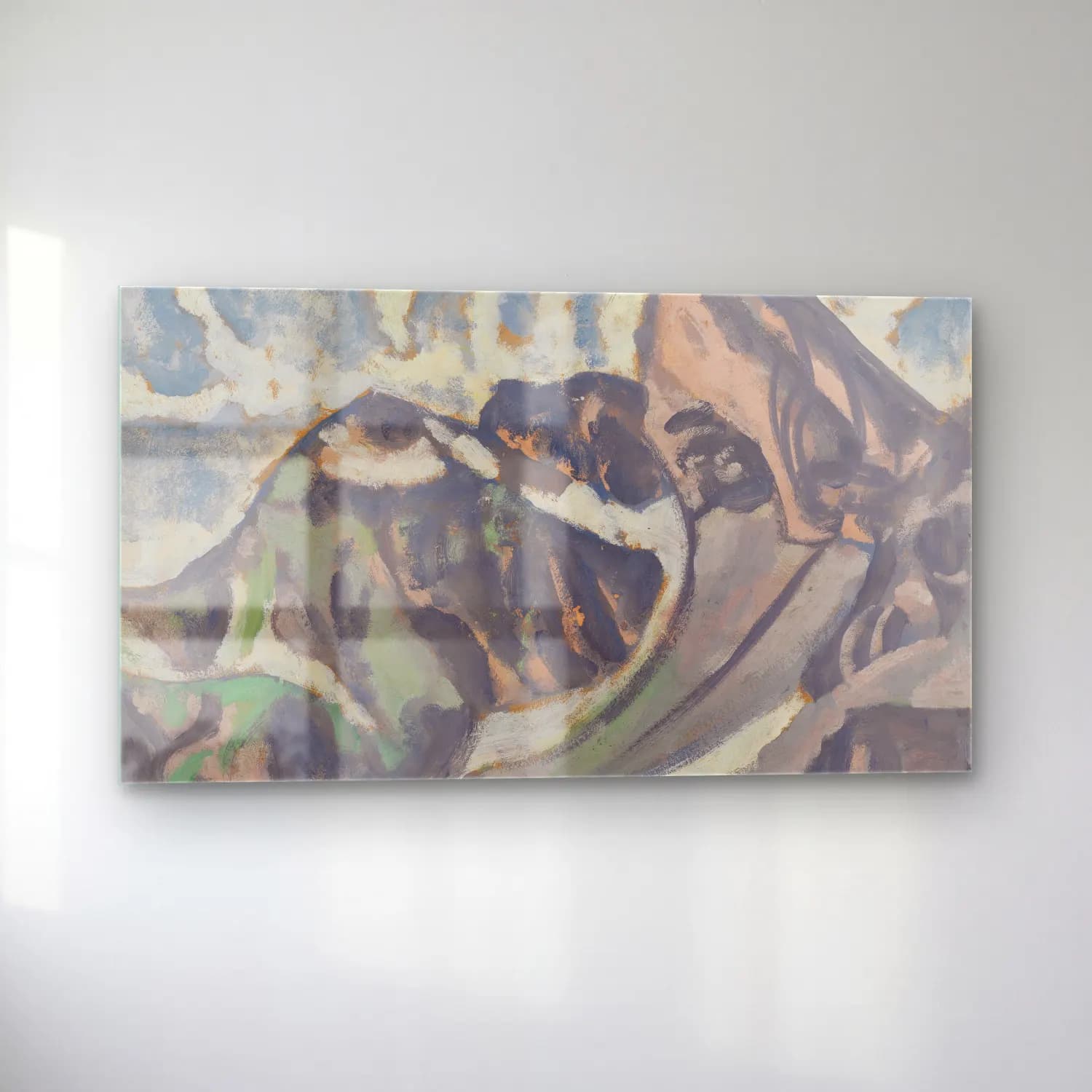 August Babberger – Graue Berglandschaft cam tablo — sol açıdan görünüm