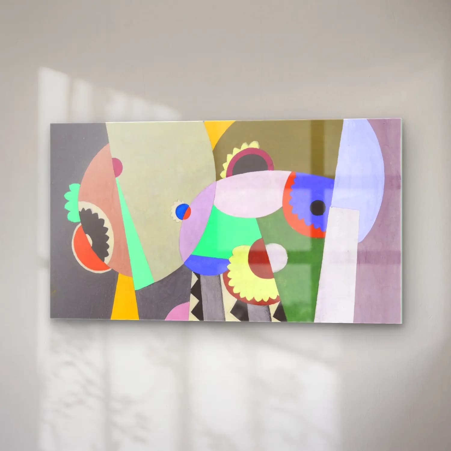 Georges Valmier – Composition – Sarı Tonlar cam tablo — sağ açıdan görünüm