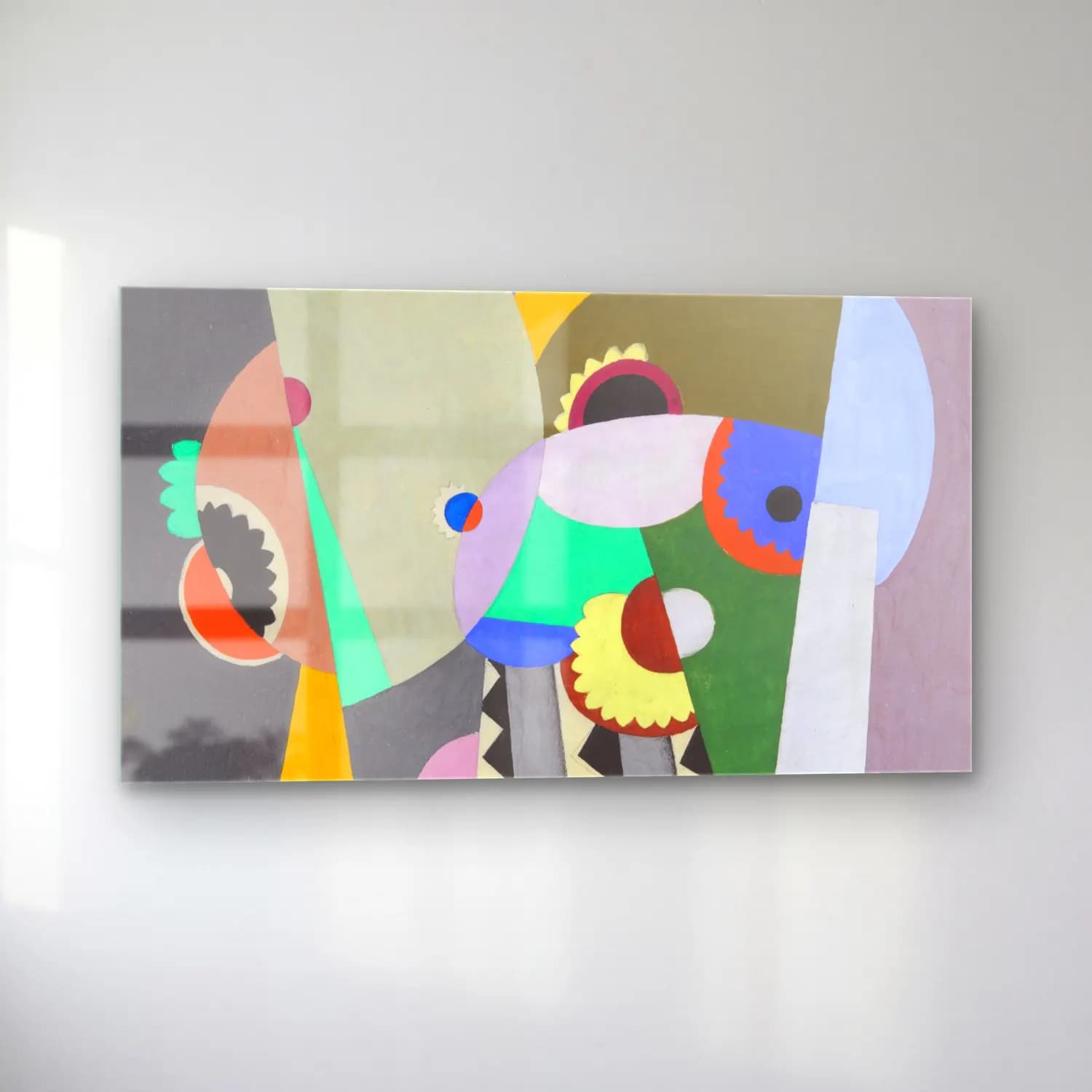 Georges Valmier – Composition – Sarı Tonlar cam tablo — sol açıdan görünüm