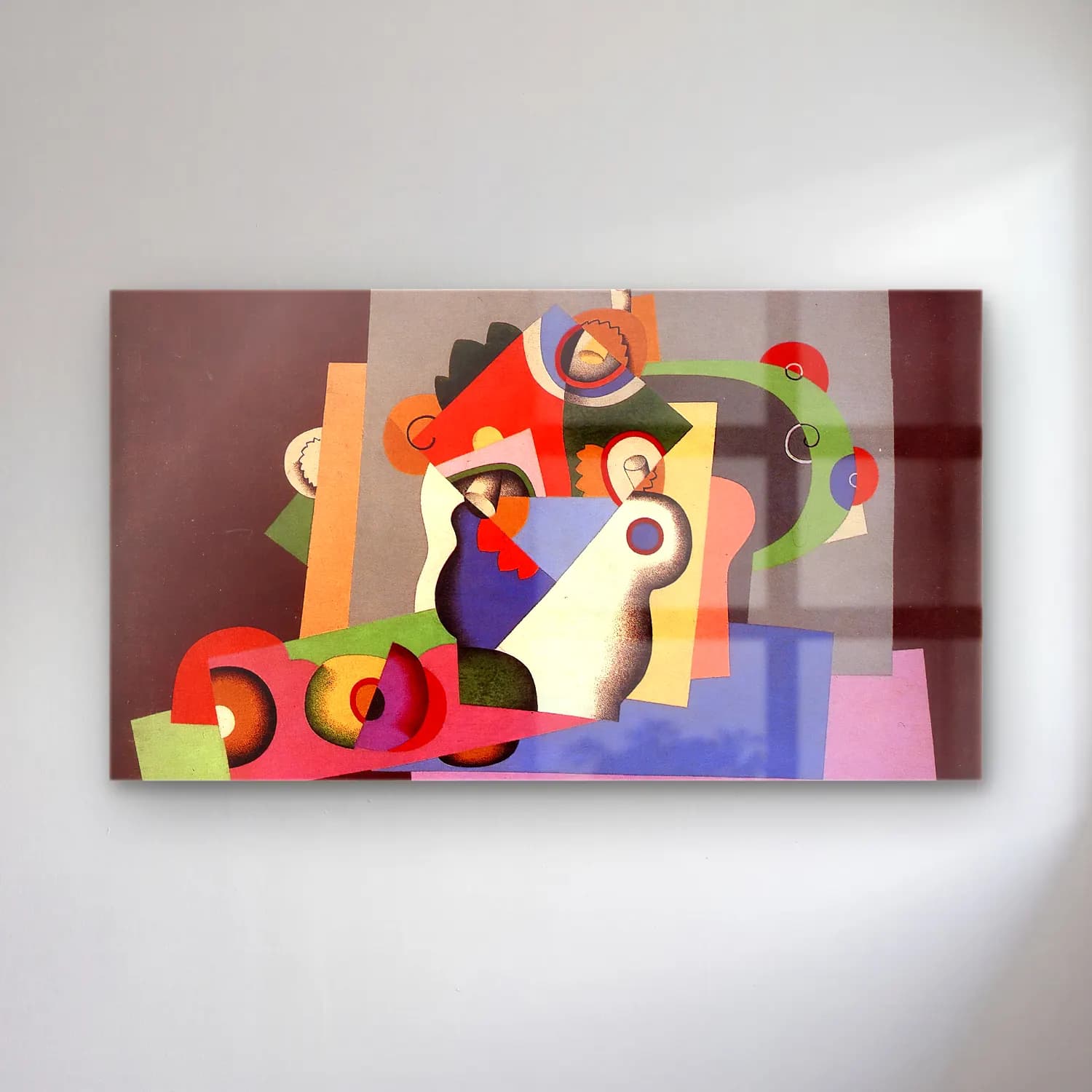 Georges Valmier – Composition with flowers cam tablo — Georges Valmier – Composition with flowers — modern soyut soyut formlar