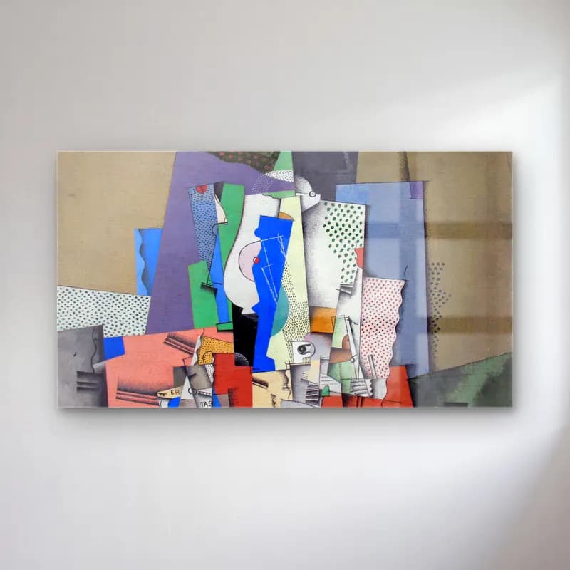 Georges Valmier – Geometrical still life II cam tablo — Georges Valmier – Geometrical still life II — modern soyut soyut yüz
