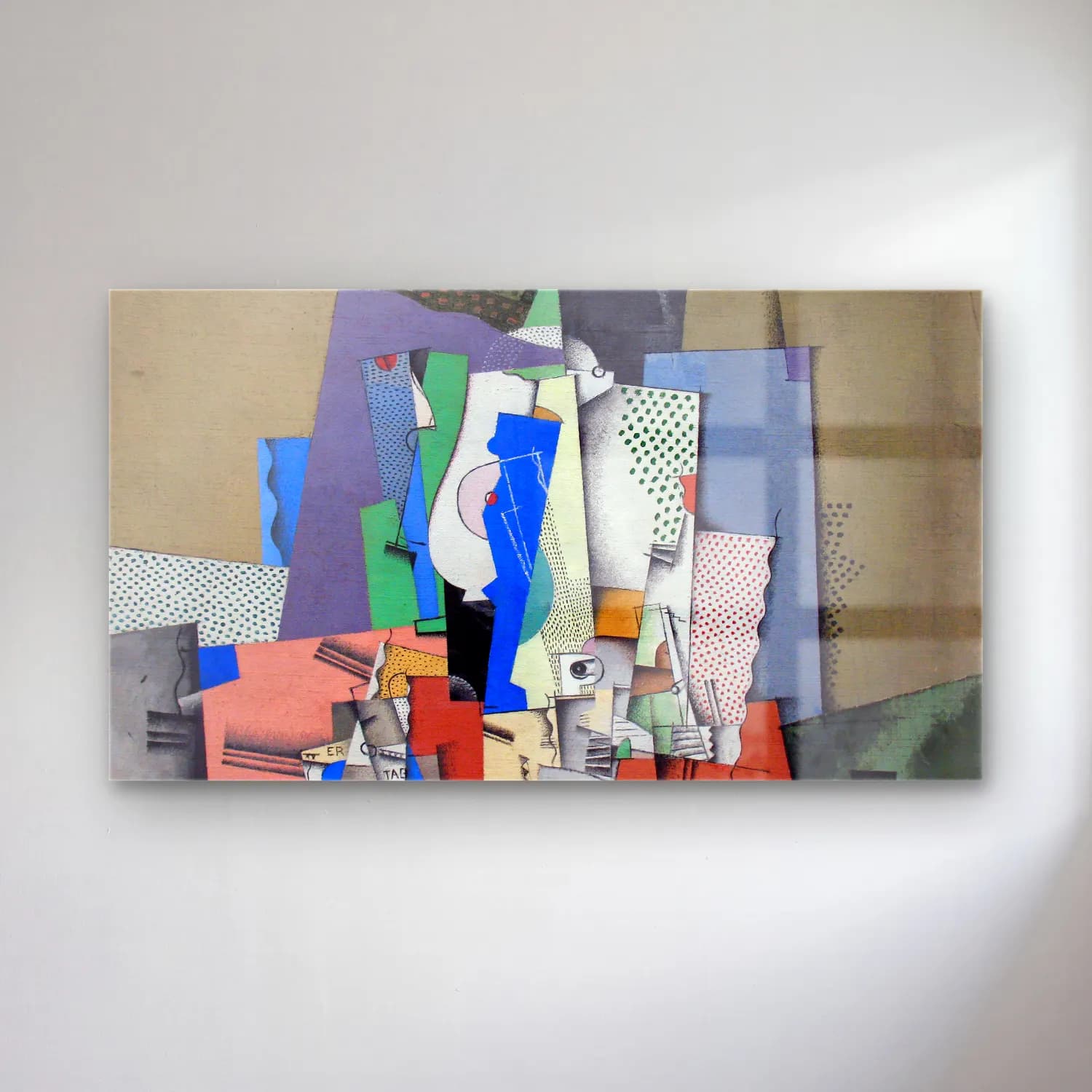 Georges Valmier – Geometrical still life II cam tablo — Georges Valmier – Geometrical still life II — modern soyut soyut yüz