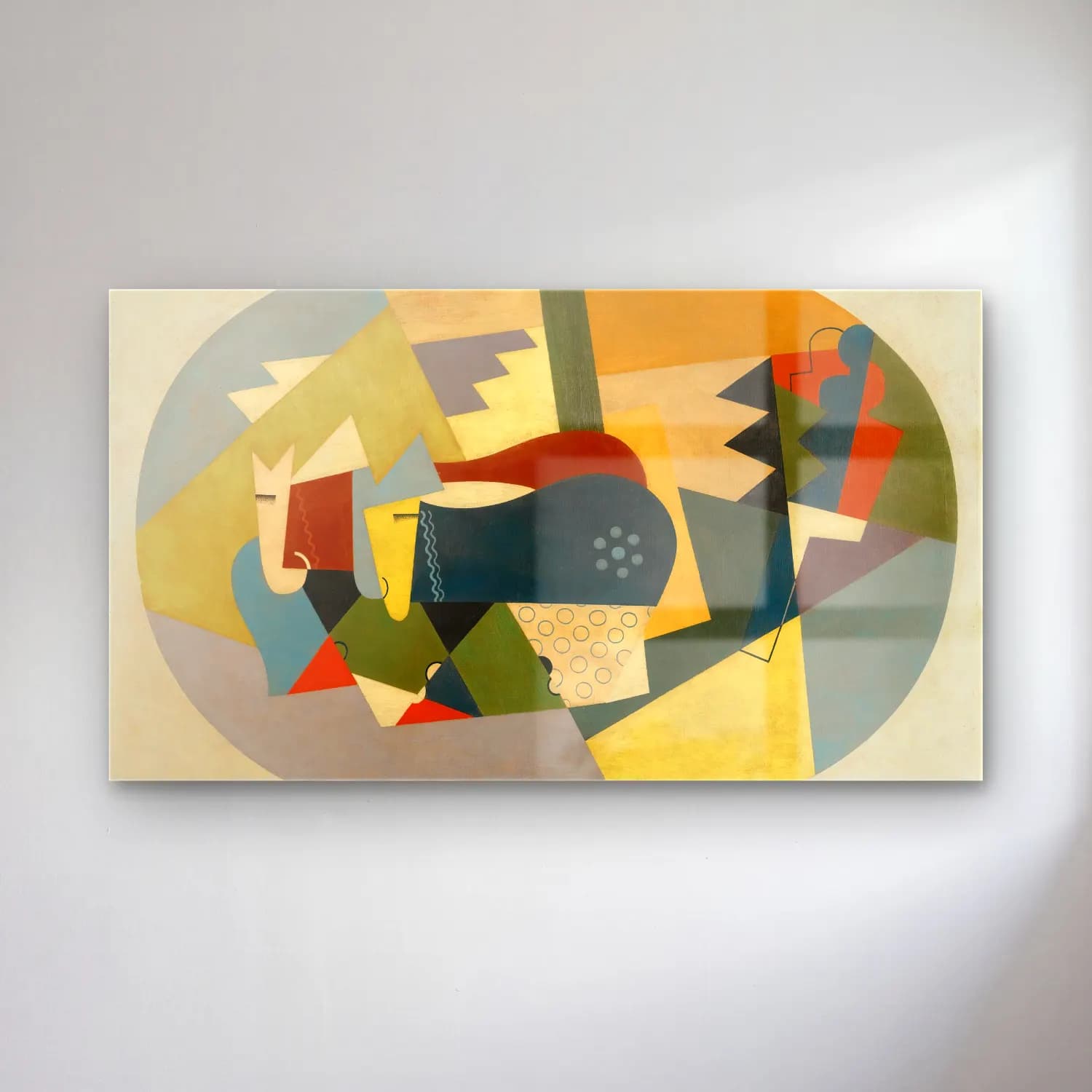 Georges Valmier – Les Bœufs Dans La Montagne cam tablo — Georges Valmier – Les Bœufs Dans La Montagne — modern soyut gitar