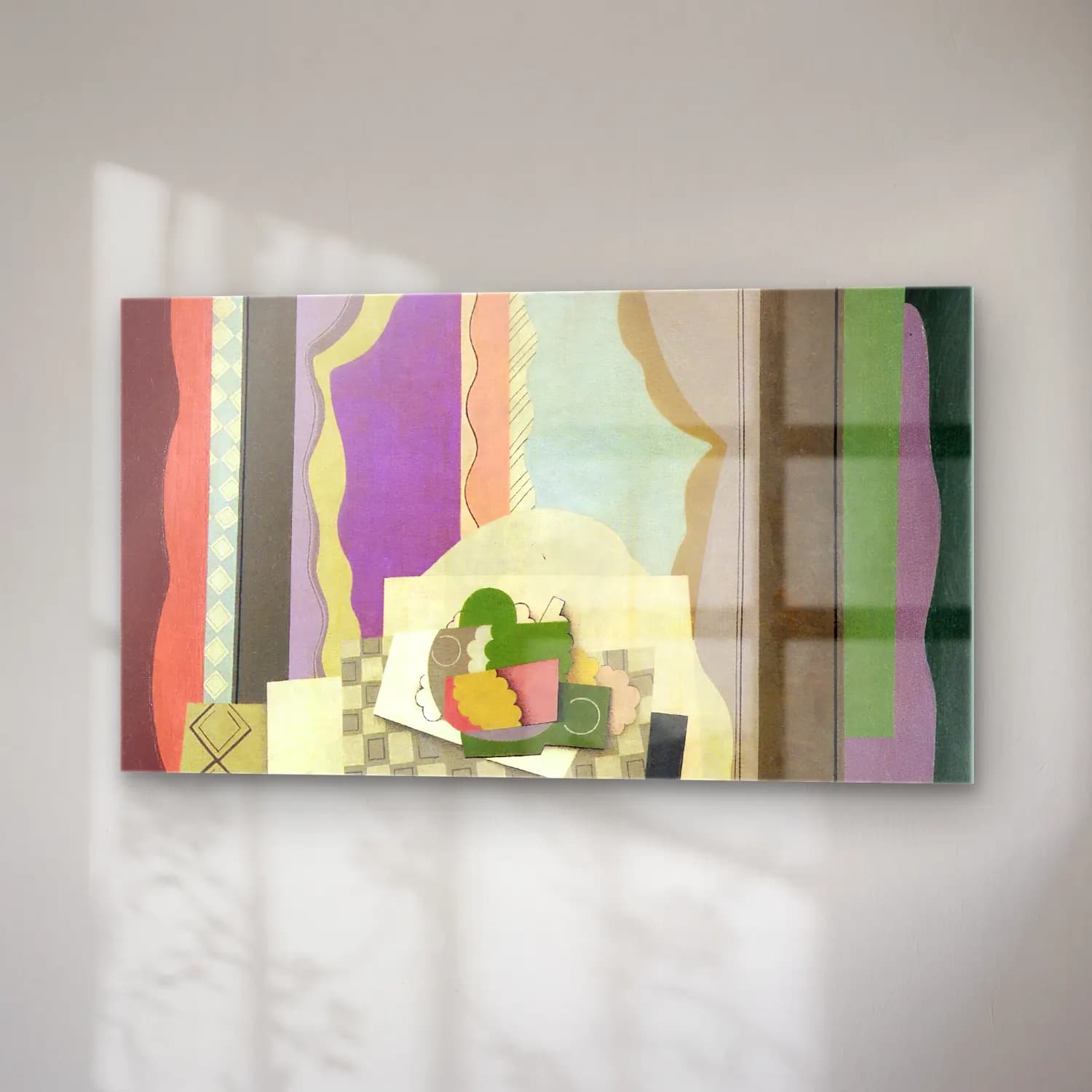 Georges Valmier – still life in front of the window cam tablo — sağ açıdan görünüm