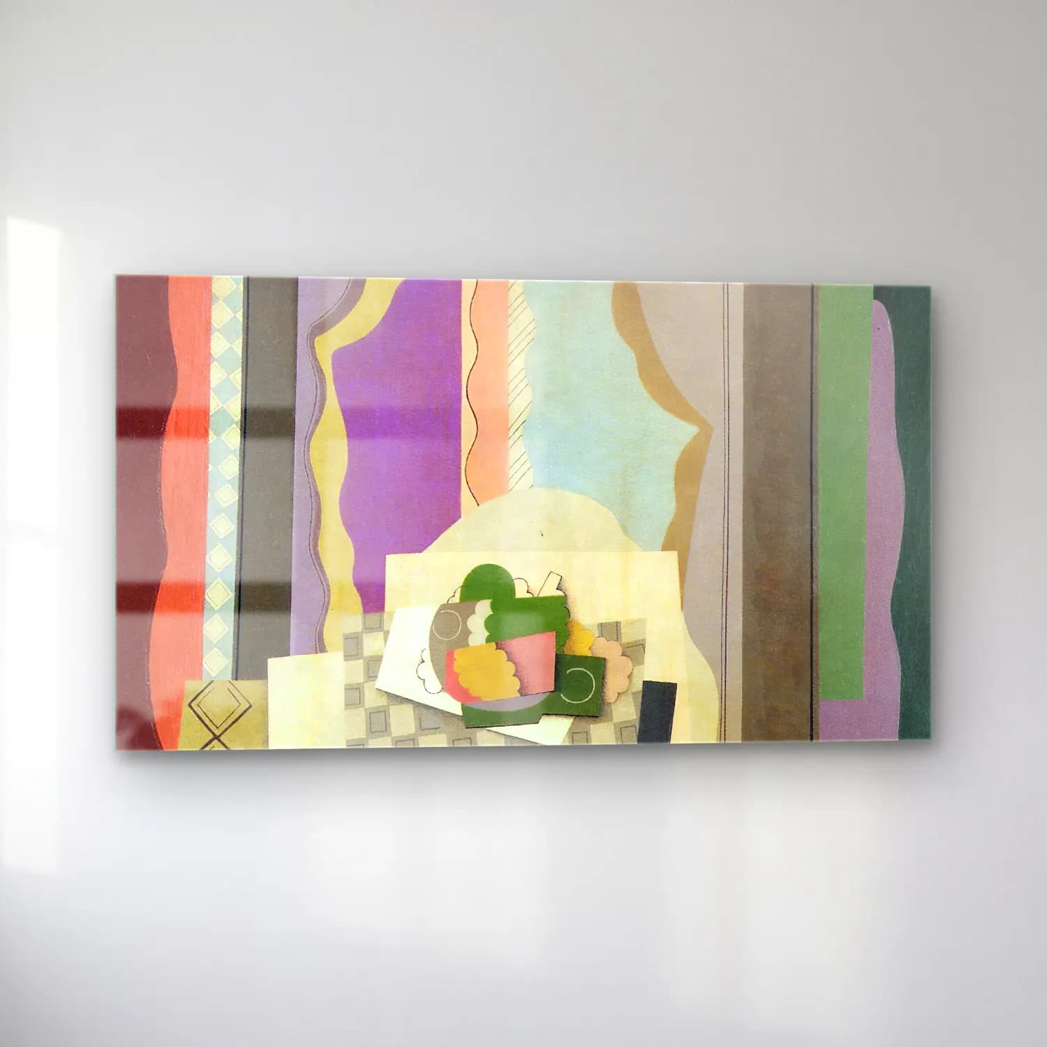 Georges Valmier – still life in front of the window cam tablo — sol açıdan görünüm