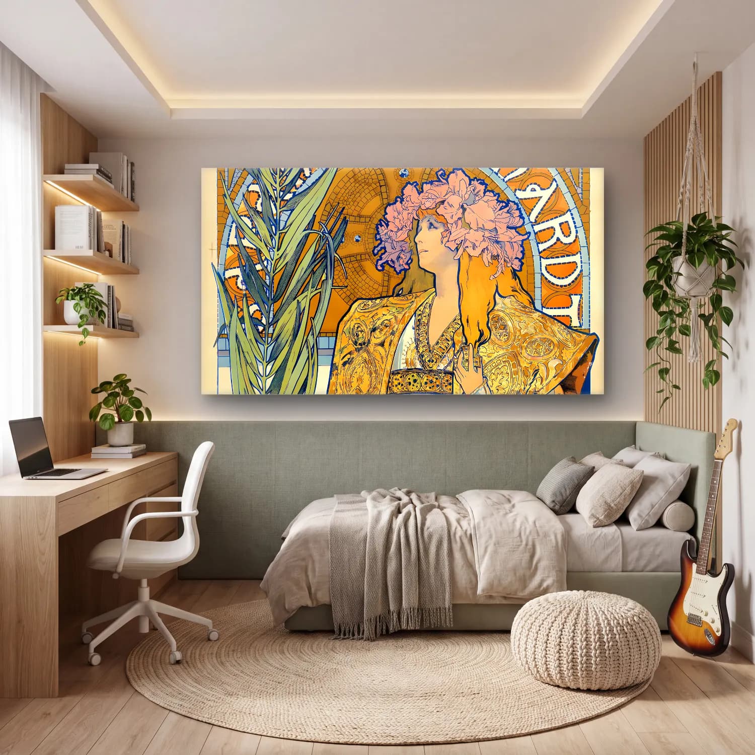 Alphonse Mucha – 1894 - Gismonda cam tablo — genç odasında