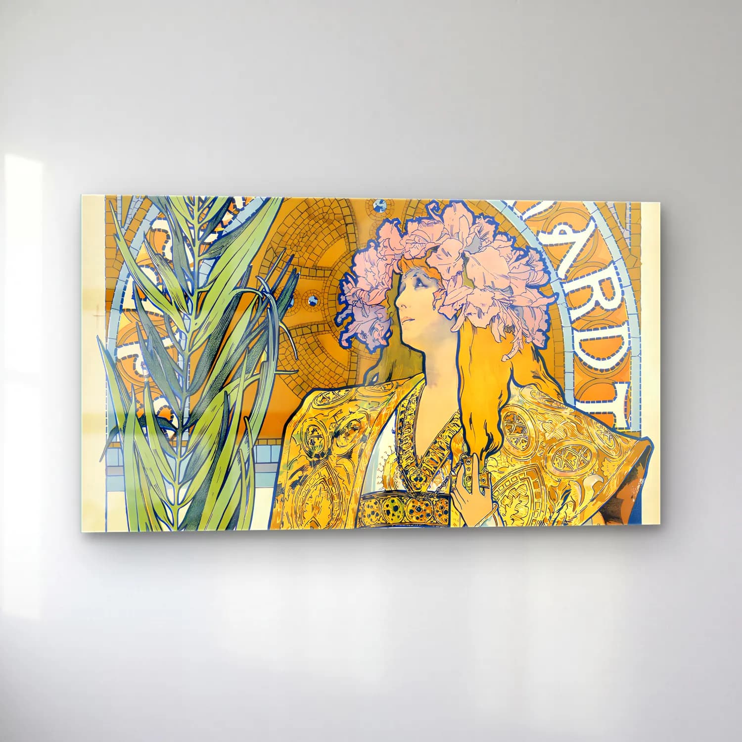 Alphonse Mucha – 1894 - Gismonda cam tablo — sol açıdan görünüm