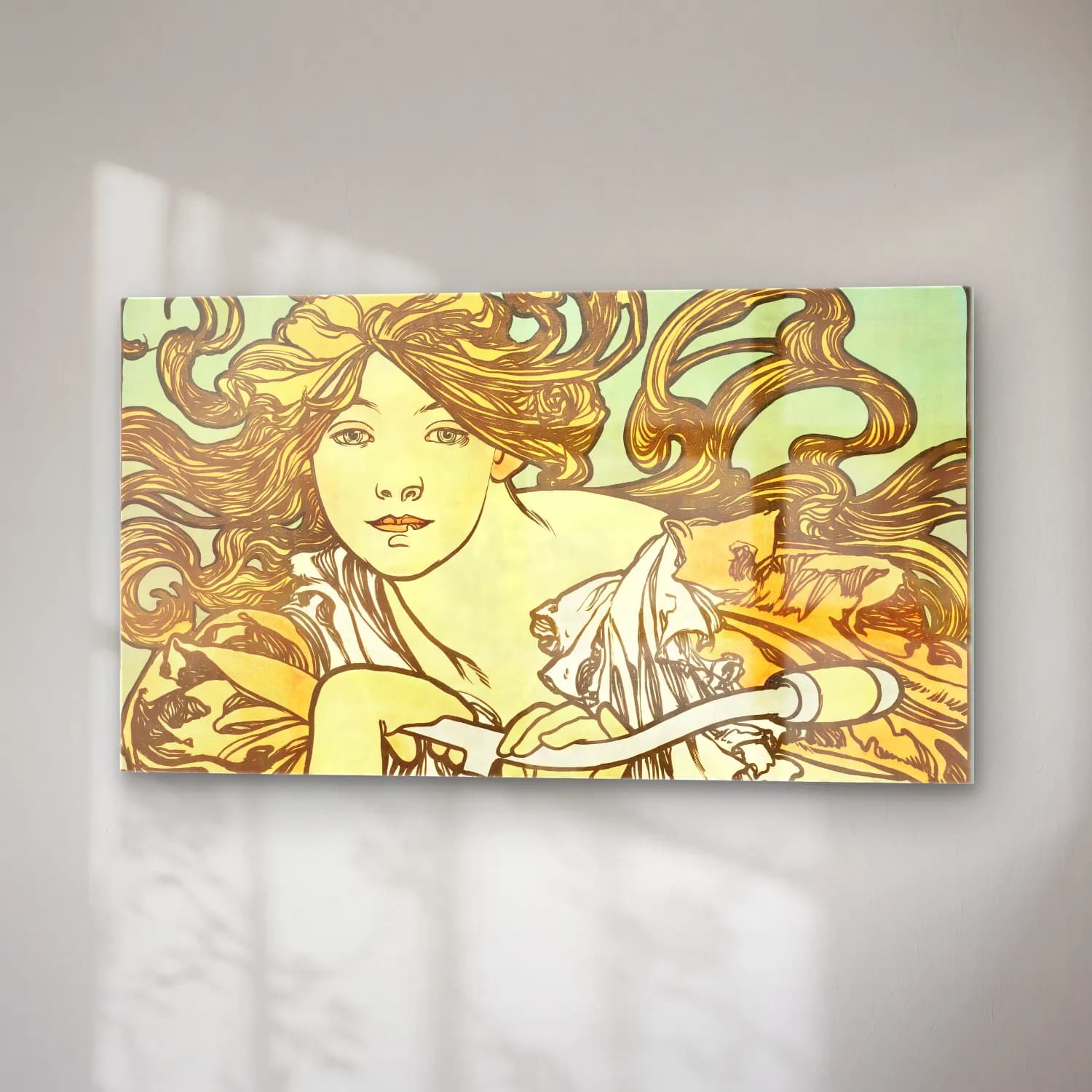 Alphonse Mucha – Cycles Perfecta cam tablo — sağ açıdan görünüm