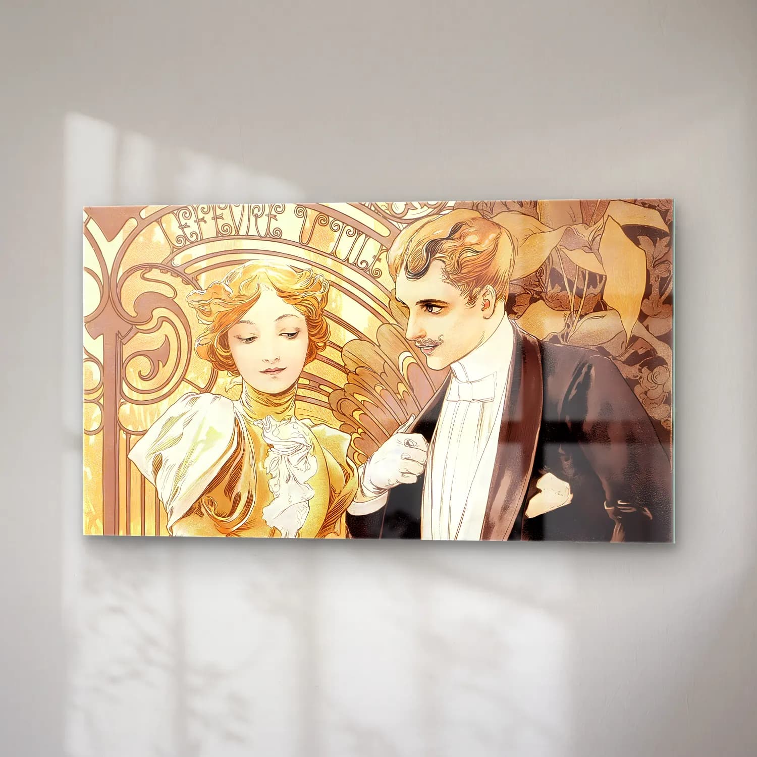 Alphonse Mucha – Flirt cam tablo — sağ açıdan görünüm