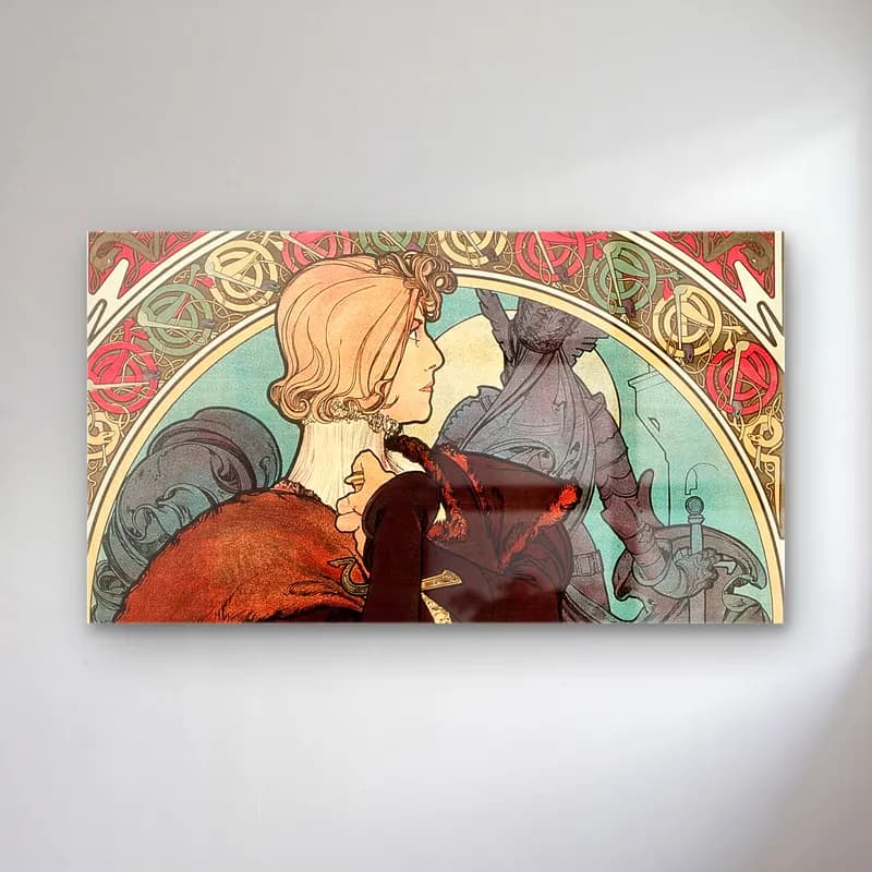 Alphonse Mucha – Hamlet cam tablo — Alphonse Mucha – Hamlet — vintage mitolojik sahne