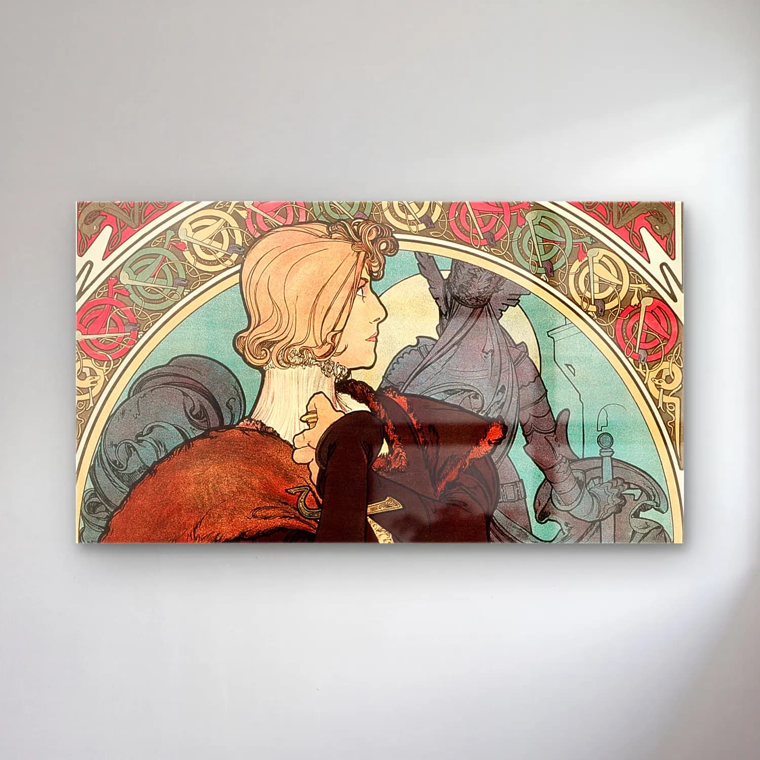 Alphonse Mucha – Hamlet cam tablo — Alphonse Mucha – Hamlet — vintage mitolojik sahne
