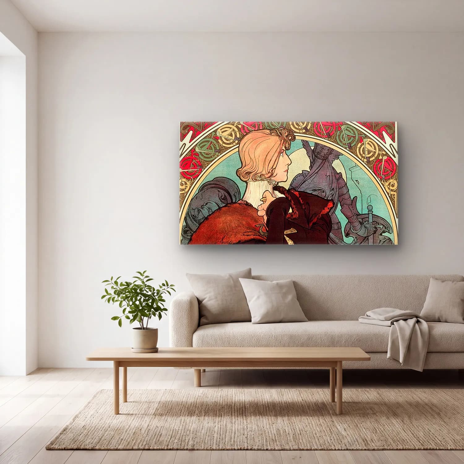 Alphonse Mucha – Hamlet cam tablo — açık renk salonda