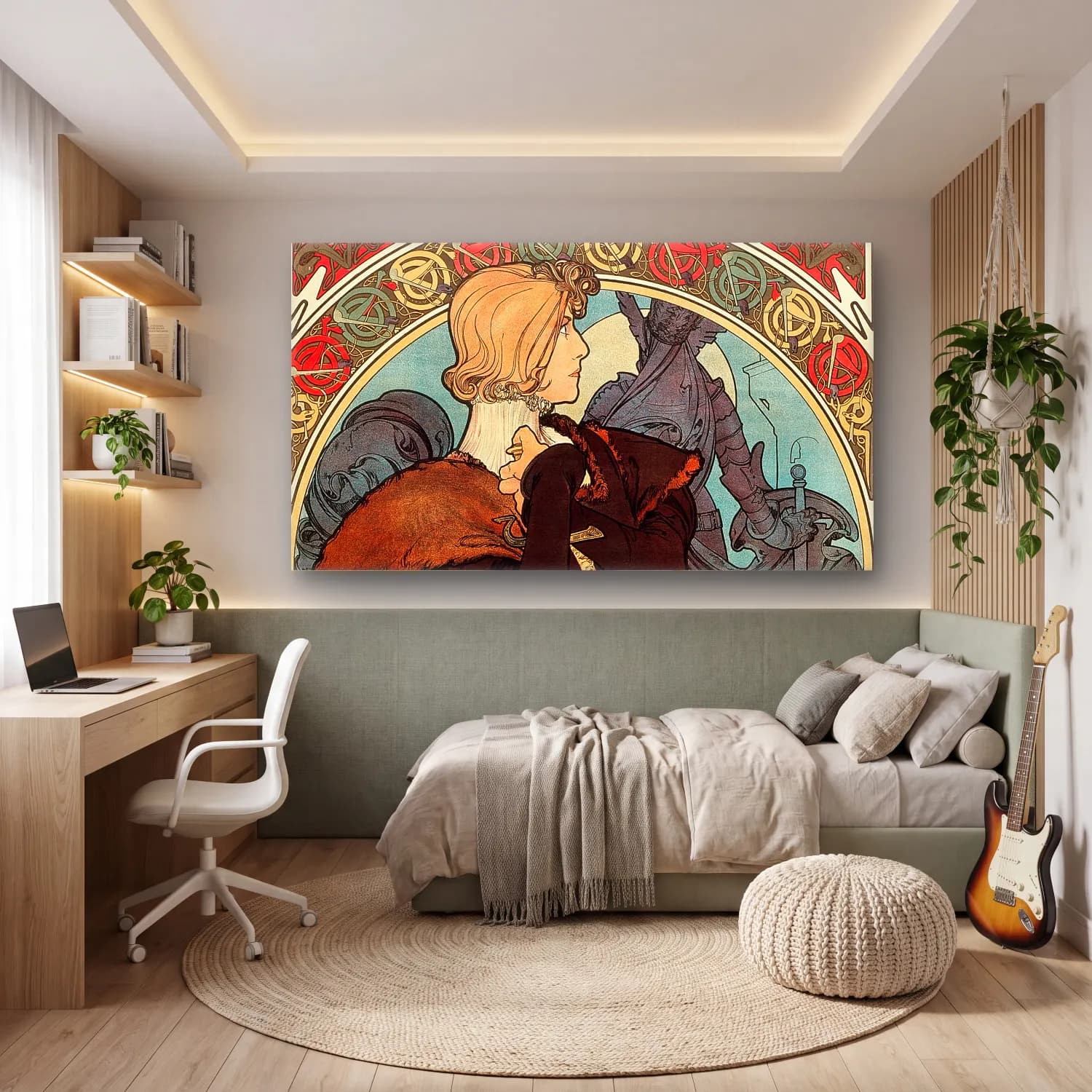 Alphonse Mucha – Hamlet cam tablo — genç odasında