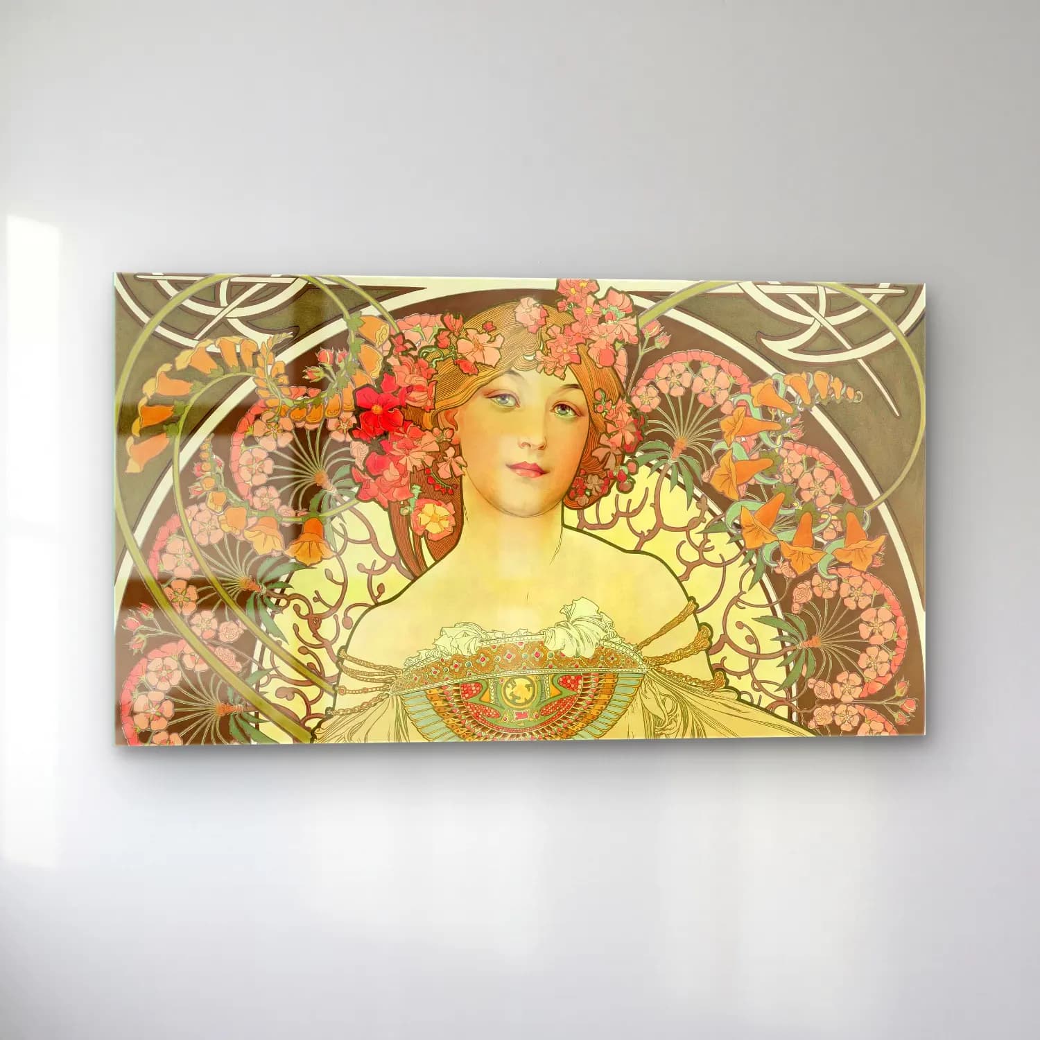 Alphonse Mucha – Rêverie cam tablo — sol açıdan görünüm