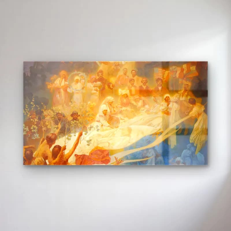 Alphonse Mucha – The Apotheosis of the Slavs cam tablo — Alphonse Mucha – The Apotheosis of the Slavs — empresyonist dini sahne