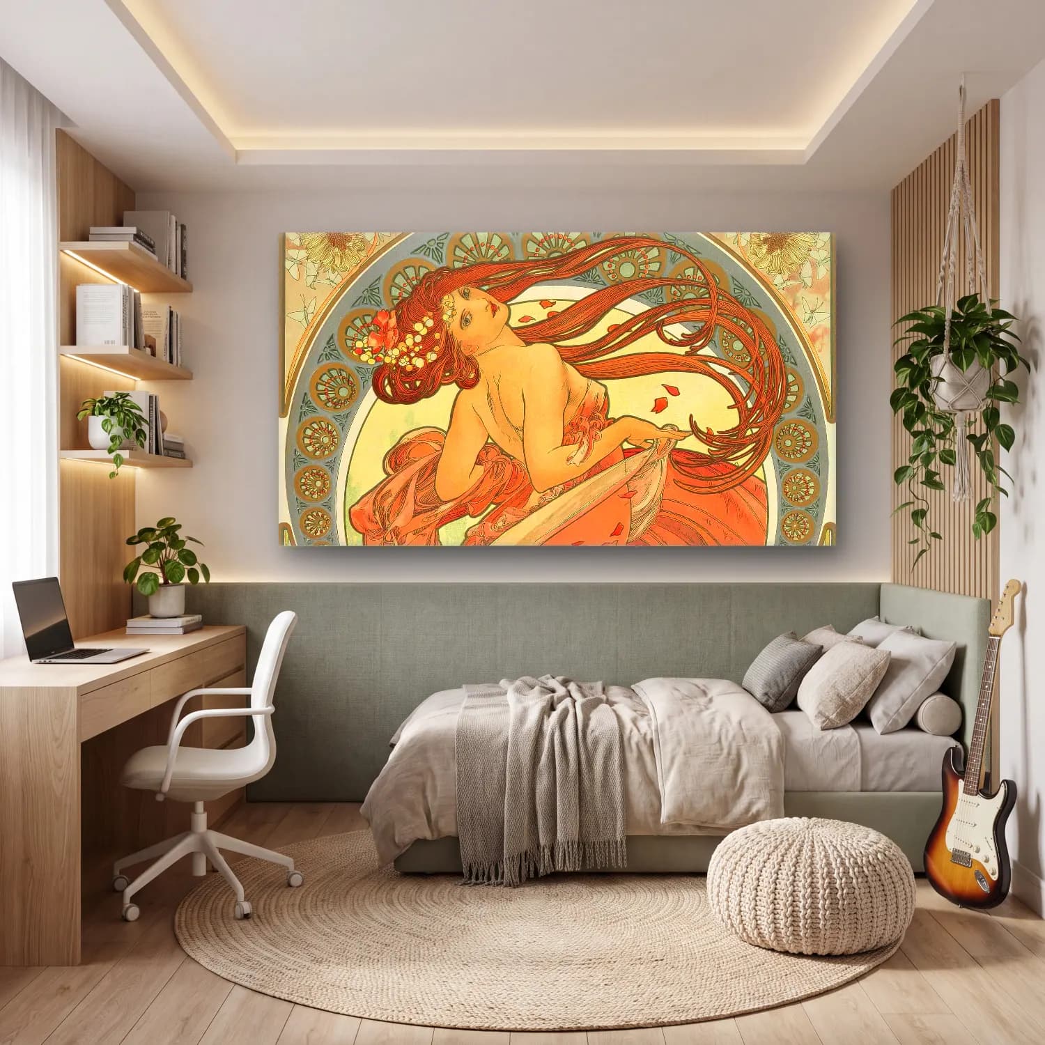 Alphonse Mucha – The Arts – Dance cam tablo — genç odasında