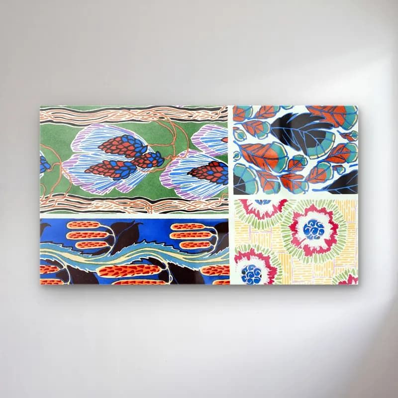 E.A. Séguy – Colorful floral design, art nouveau & art deco artwork,… cam tablo — E.A. Séguy – Colorful floral design, art nouveau & art deco artwork,… — maksimalist çiçek deseni