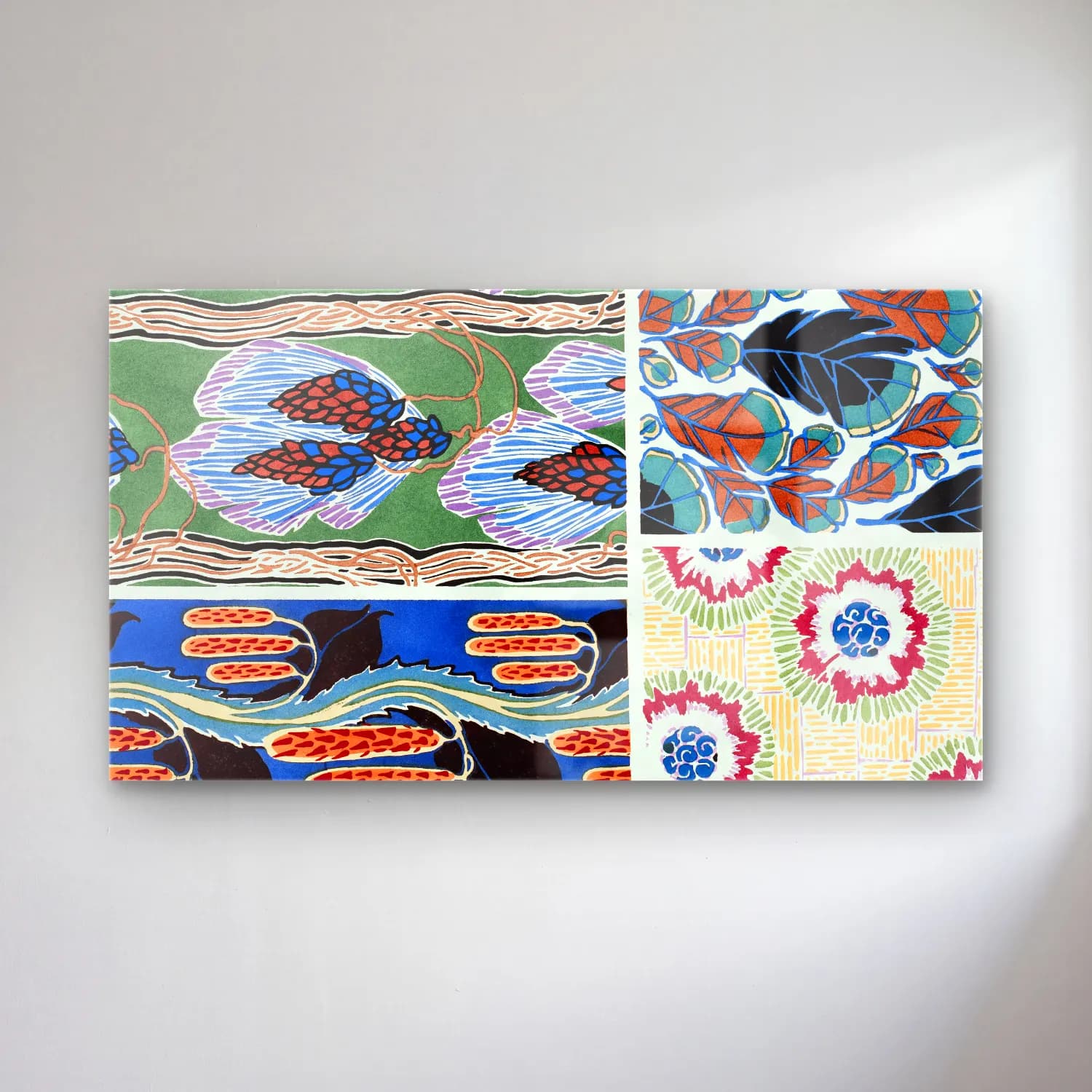 E.A. Séguy – Colorful floral design, art nouveau & art deco artwork,… cam tablo — E.A. Séguy – Colorful floral design, art nouveau & art deco artwork,… — maksimalist çiçek deseni
