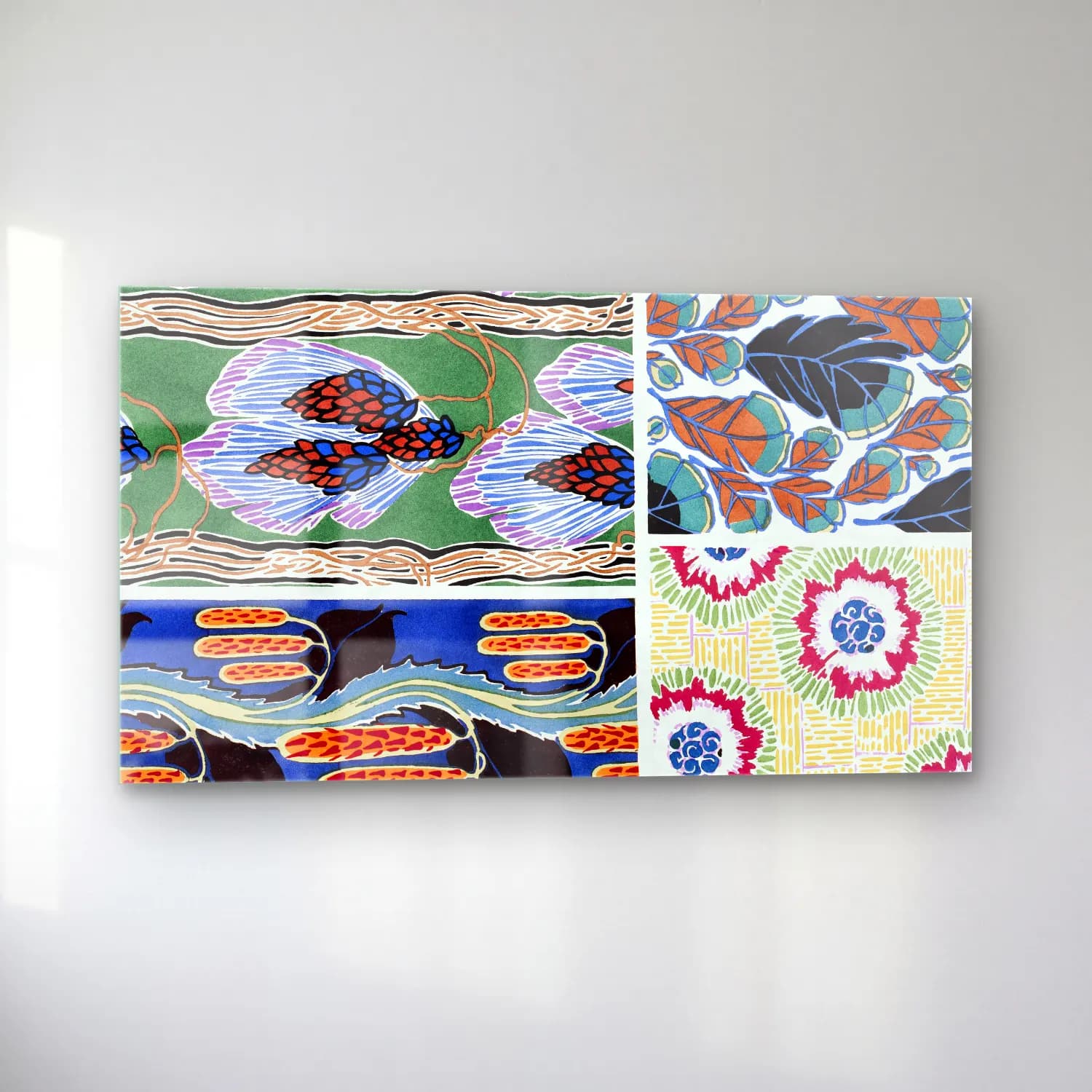 E.A. Séguy – Colorful floral design, art nouveau & art deco artwork,… cam tablo — sol açıdan görünüm