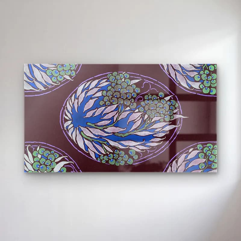 E.A. Séguy – Fruit tree pattern Art Nouveau pochoir print in oriental… cam tablo — E.A. Séguy – Fruit tree pattern Art Nouveau pochoir print in oriental… — botanik i̇llüstrasyon çiçek deseni