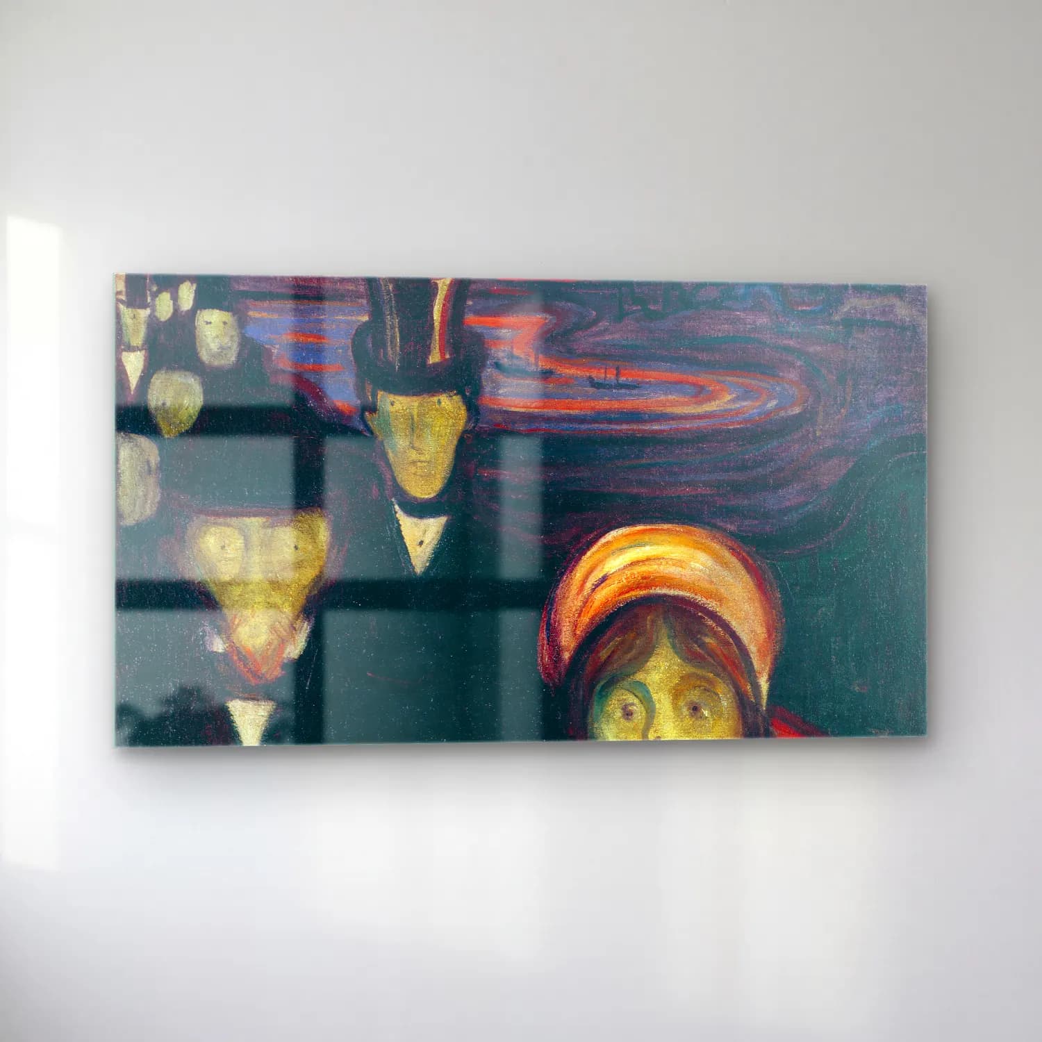 Edvard Munch – Anxiety cam tablo — sol açıdan görünüm