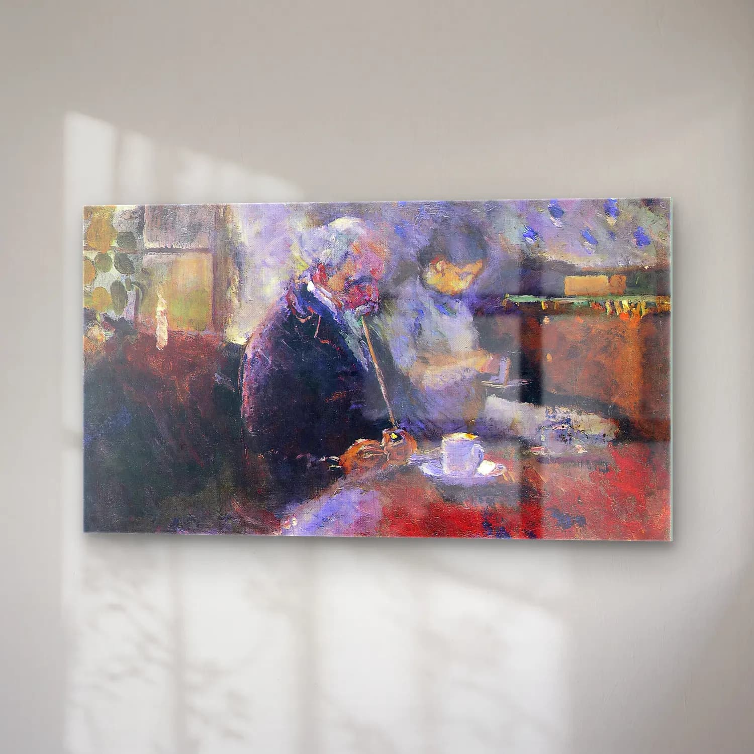 Edvard Munch – At the Coffee Table cam tablo — sağ açıdan görünüm