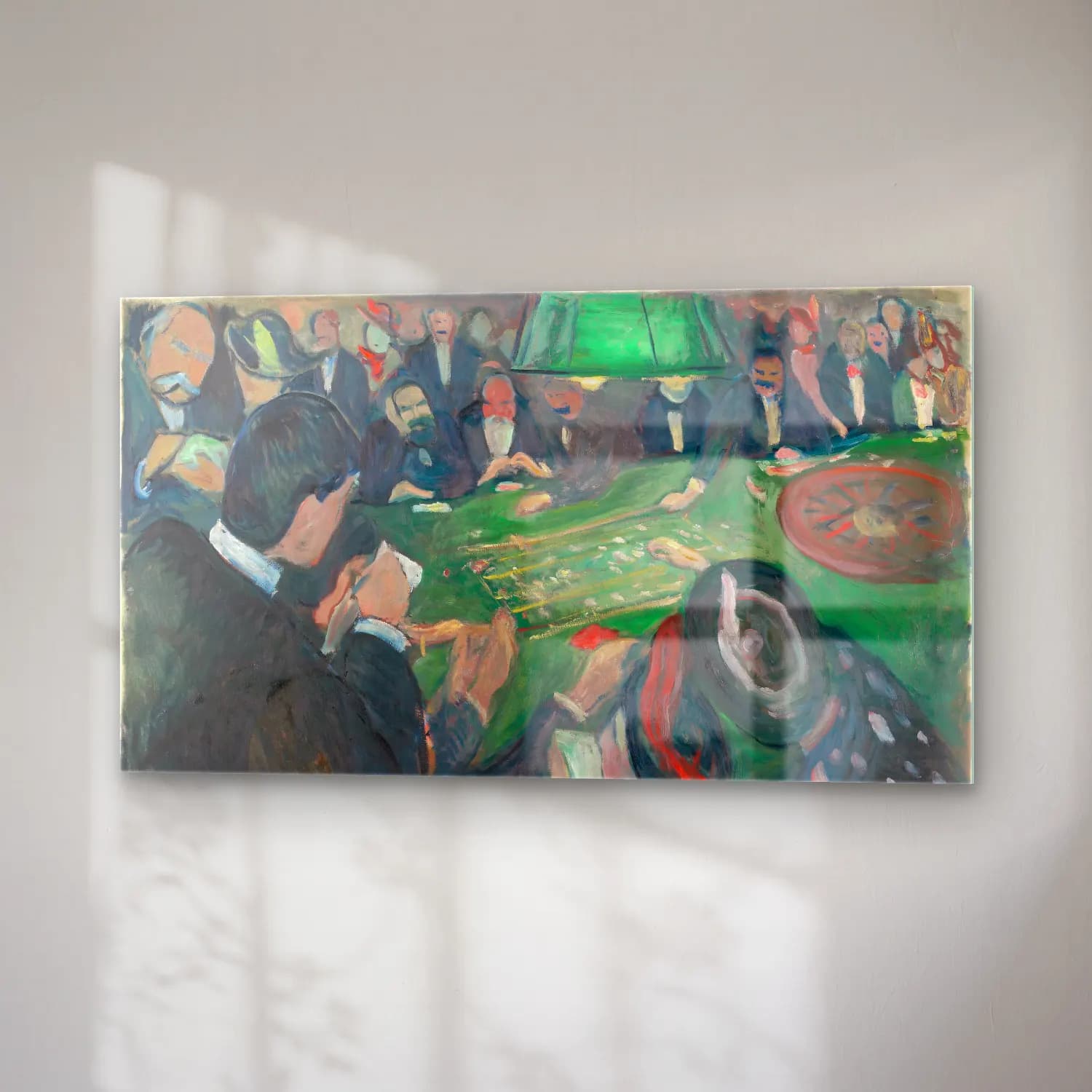 Edvard Munch – At the Roulette Table in Monte Carlo cam tablo — sağ açıdan görünüm