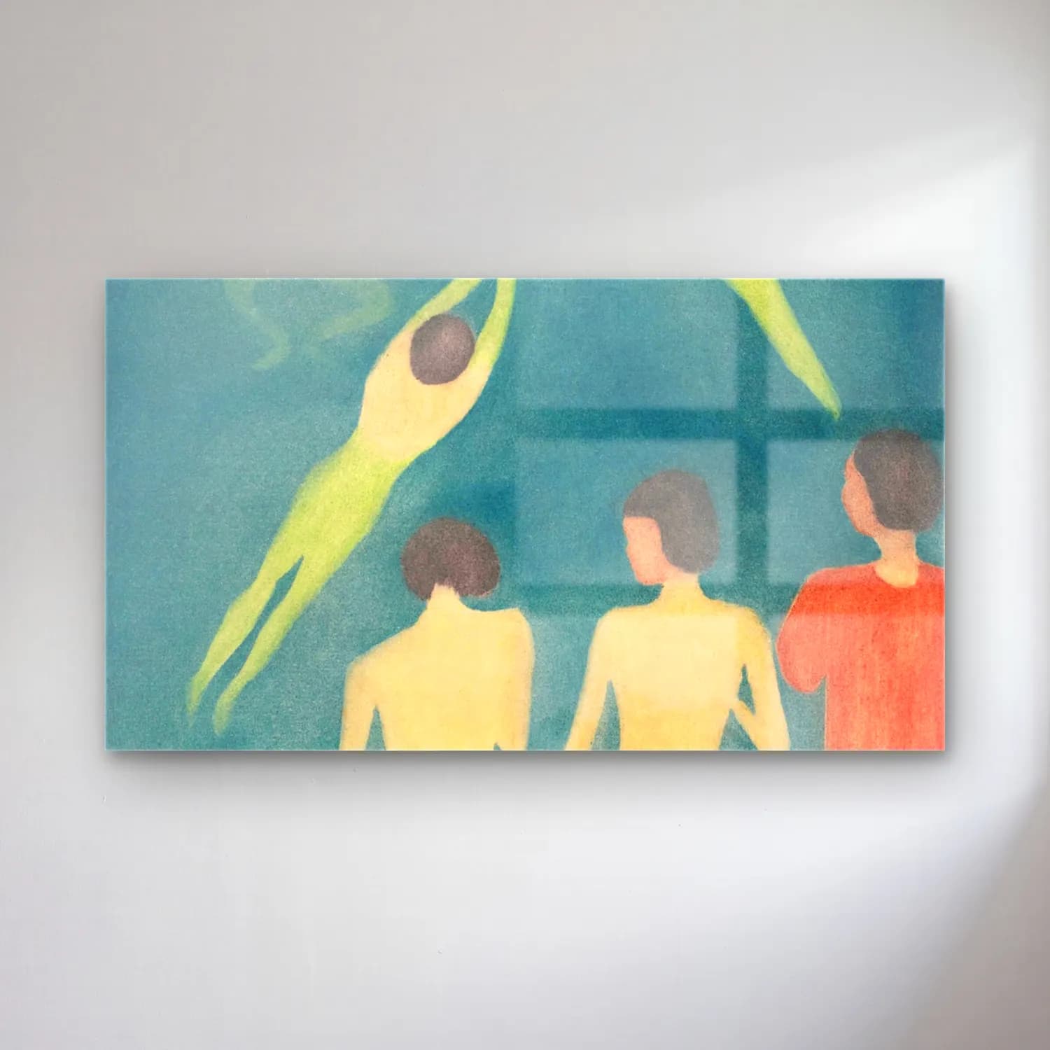 Edvard Munch – Boys Bathing cam tablo — Edvard Munch – Boys Bathing — pastel sahilde i̇nsanlar