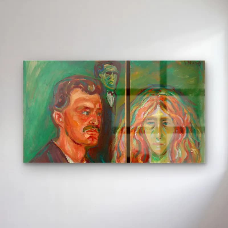 Edvard Munch – Caricature Portrait of Tulla Larsen cam tablo — Edvard Munch – Caricature Portrait of Tulla Larsen — yağlı boya erkek portresi