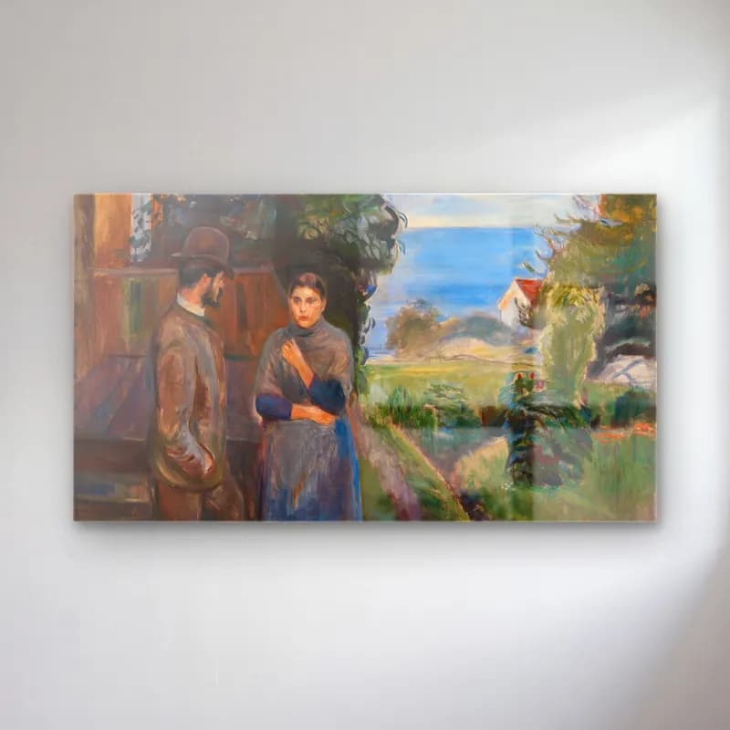 Edvard Munch – Evening passion cam tablo — Edvard Munch – Evening passion — empresyonist kadın portresi