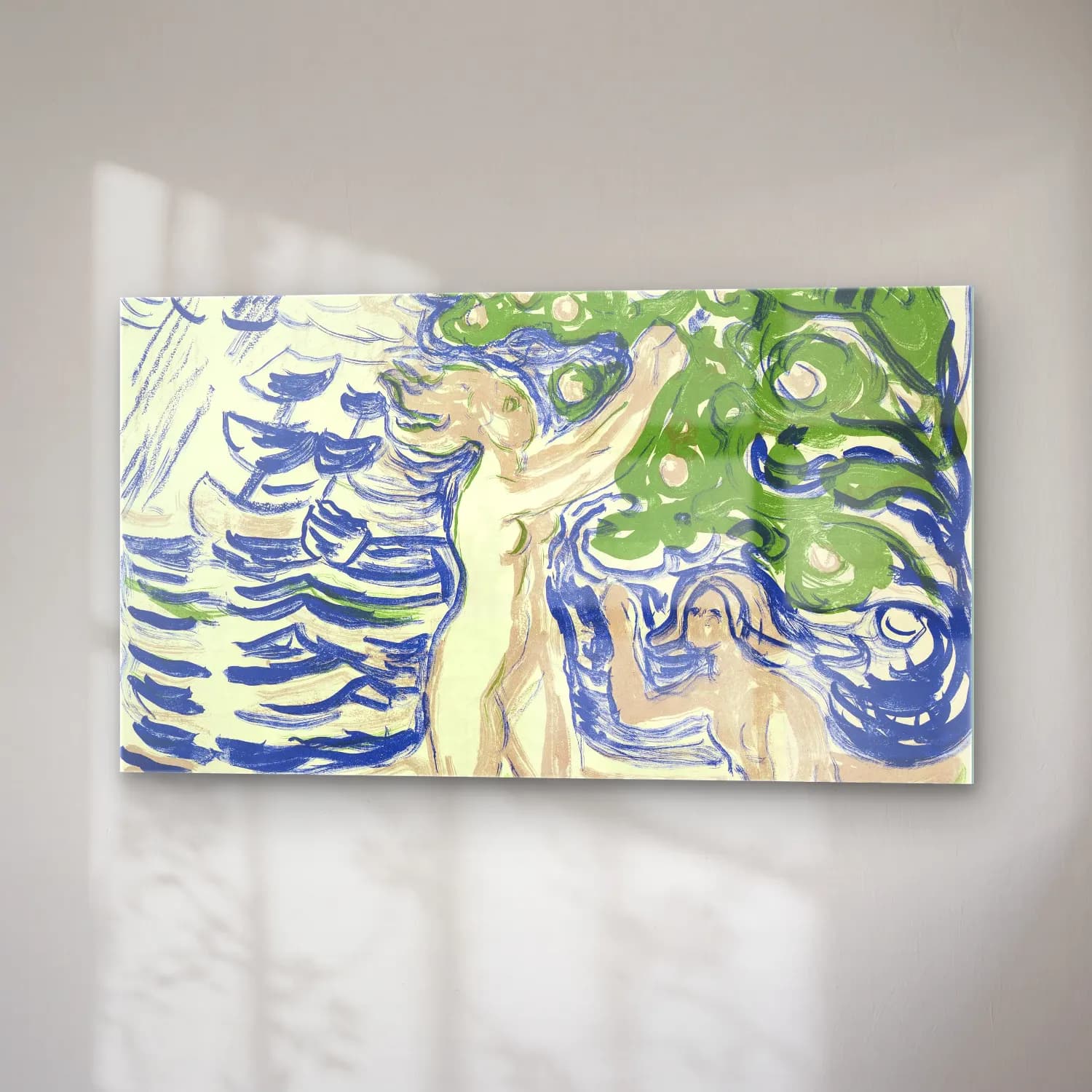 Edvard Munch – Girls Picking Apples cam tablo — sağ açıdan görünüm
