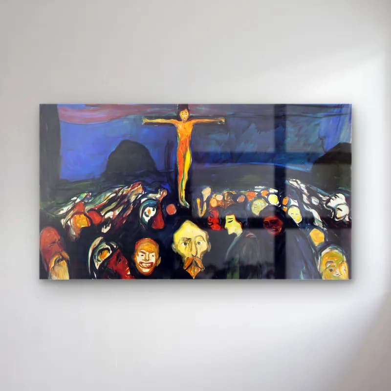 Edvard Munch – Golgotha cam tablo — Edvard Munch – Golgotha — empresyonist dini sahne