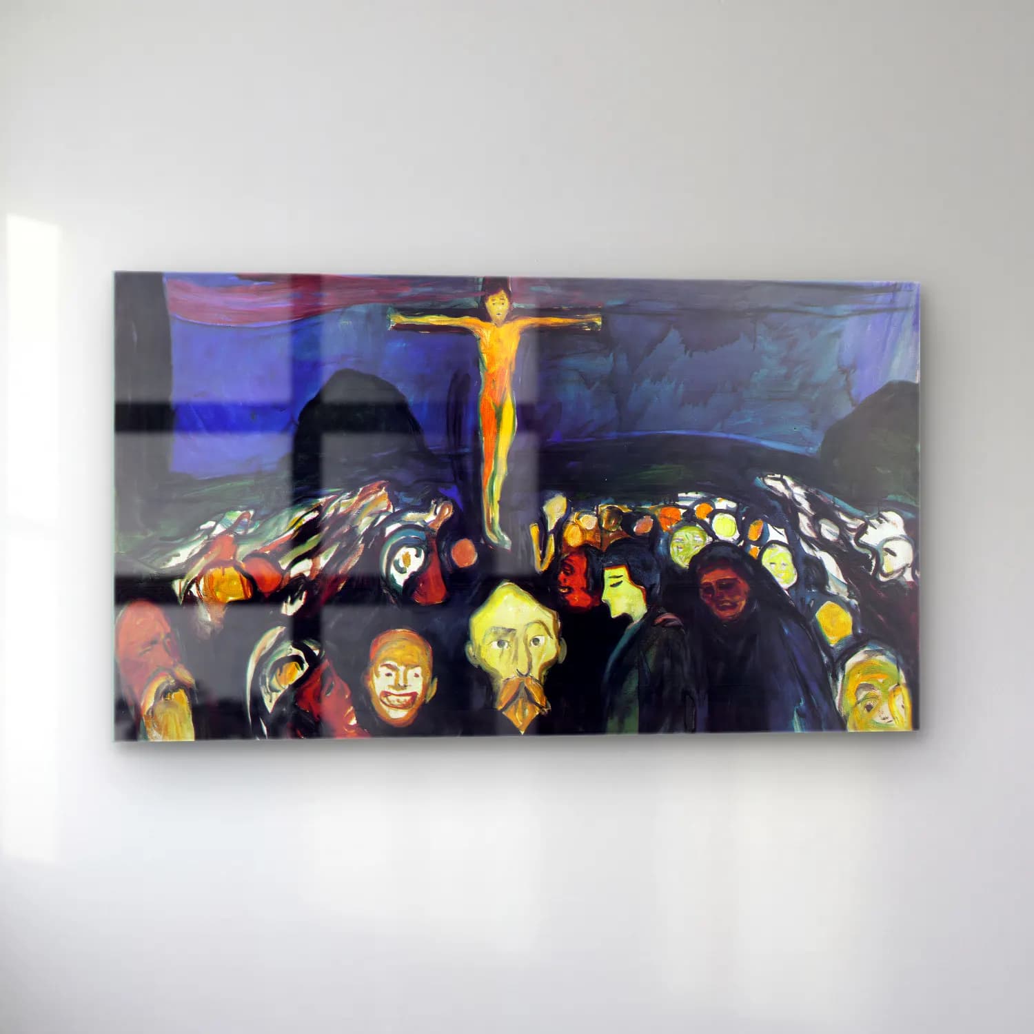 Edvard Munch – Golgotha cam tablo — sol açıdan görünüm