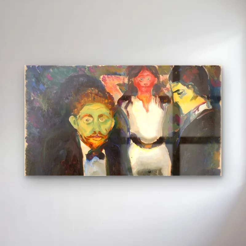 Edvard Munch – Jealousy cam tablo — Edvard Munch – Jealousy — empresyonist erkek portresi