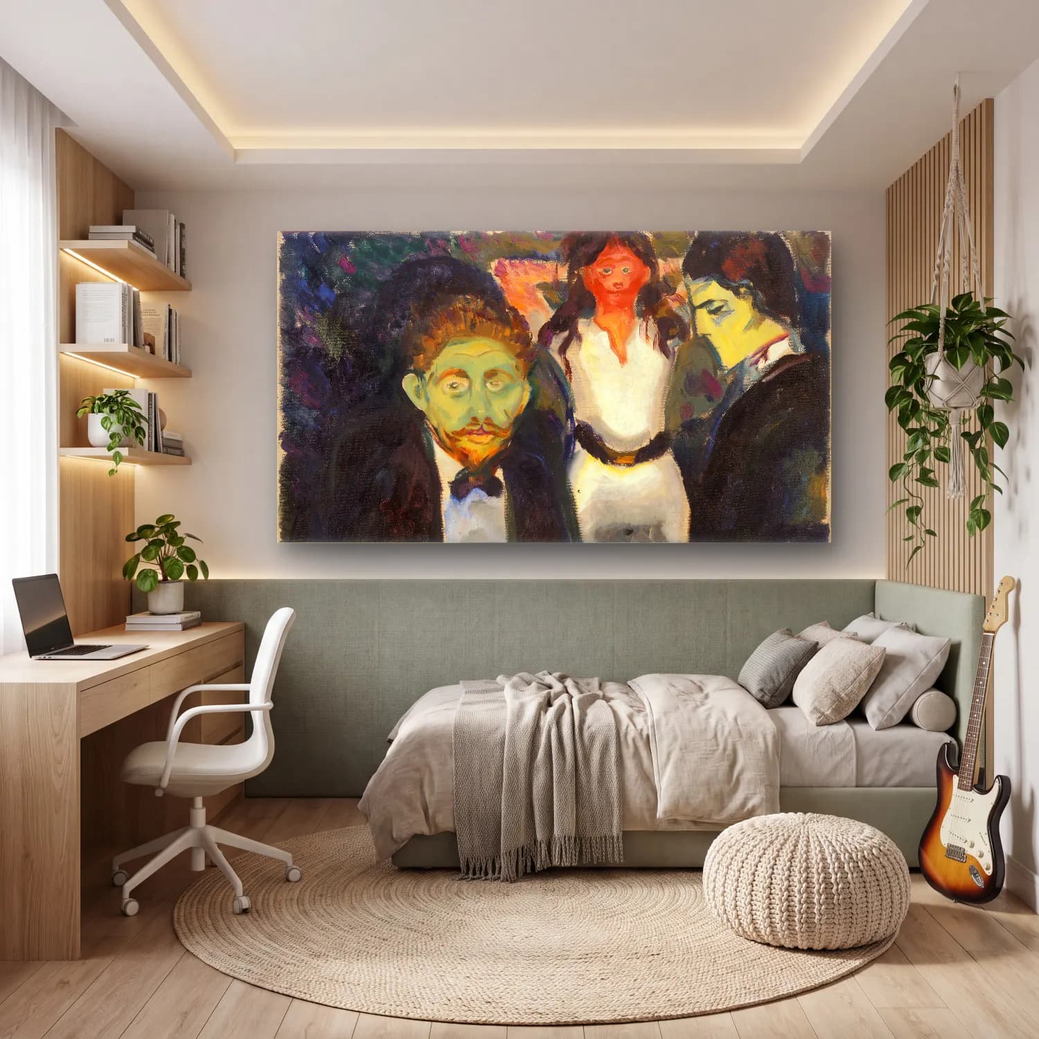 Edvard Munch – Jealousy cam tablo — genç odasında