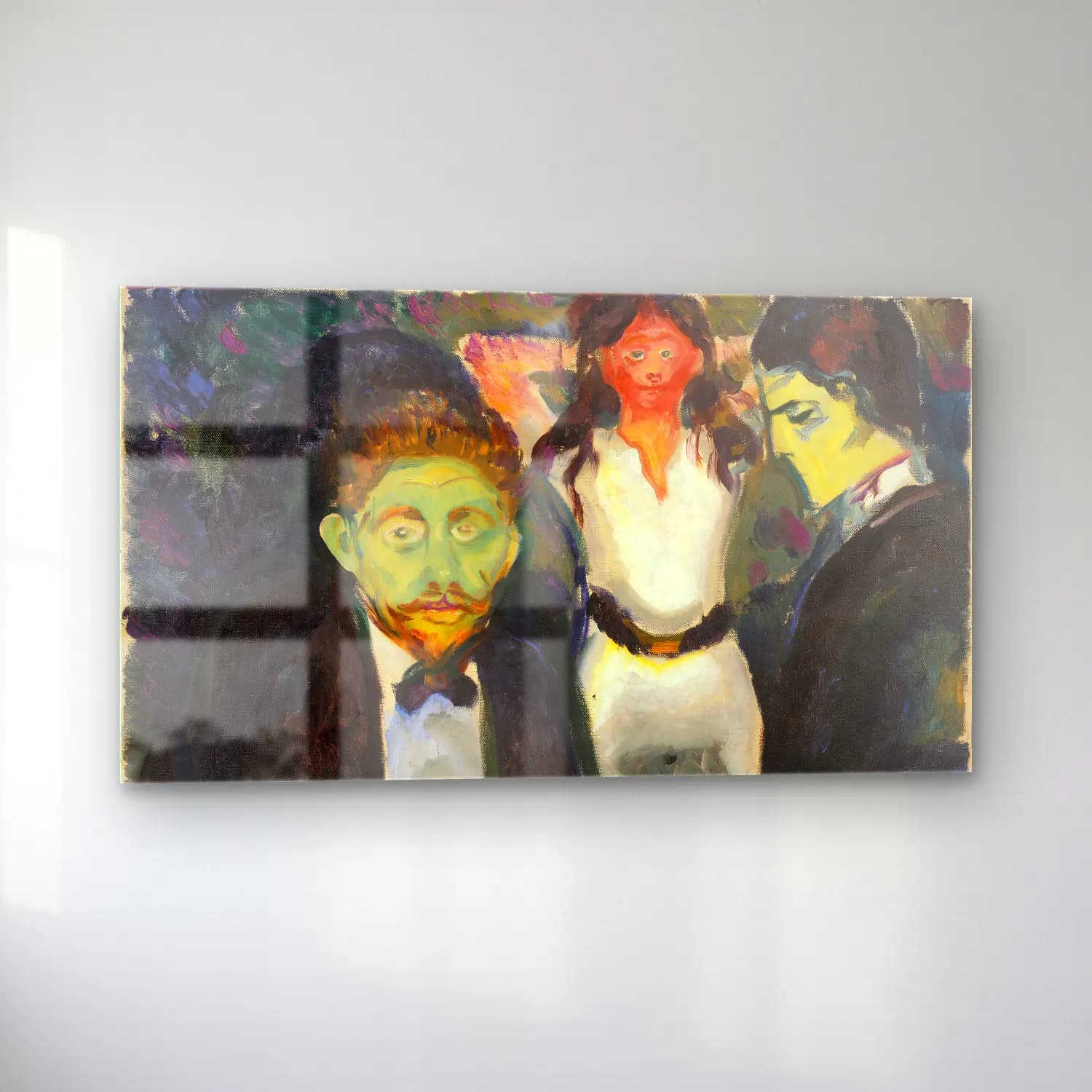 Edvard Munch – Jealousy cam tablo — sol açıdan görünüm