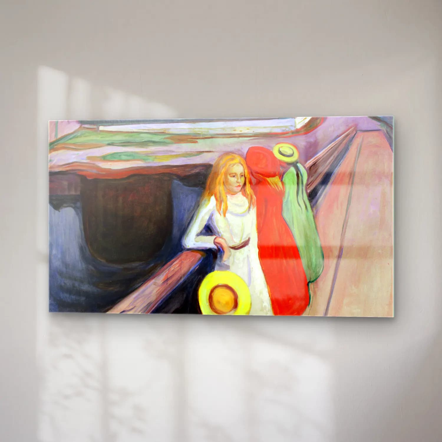 Edvard Munch – Mädchen auf der Brücke cam tablo — sağ açıdan görünüm