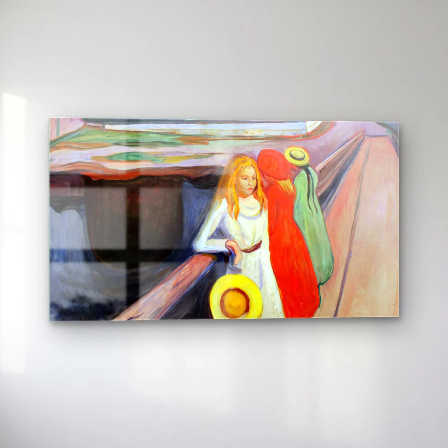 Edvard Munch – Mädchen auf der Brücke cam tablo — sol açıdan görünüm