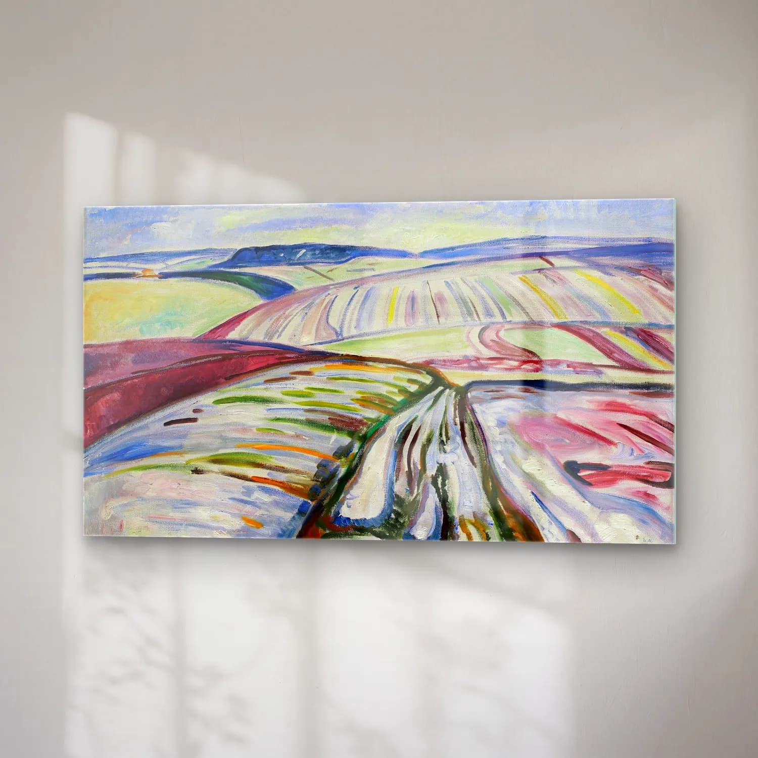 Edvard Munch – Snow Landscape cam tablo — sağ açıdan görünüm