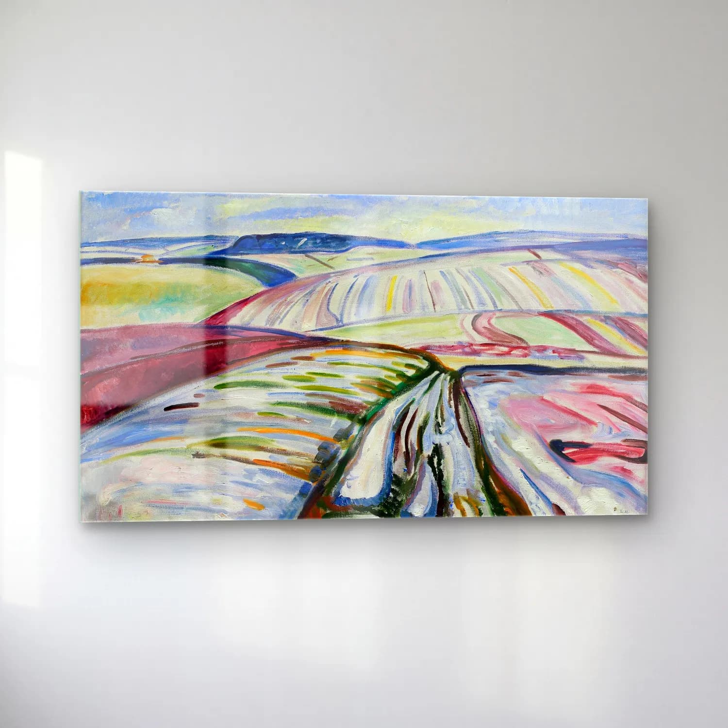 Edvard Munch – Snow Landscape cam tablo — sol açıdan görünüm