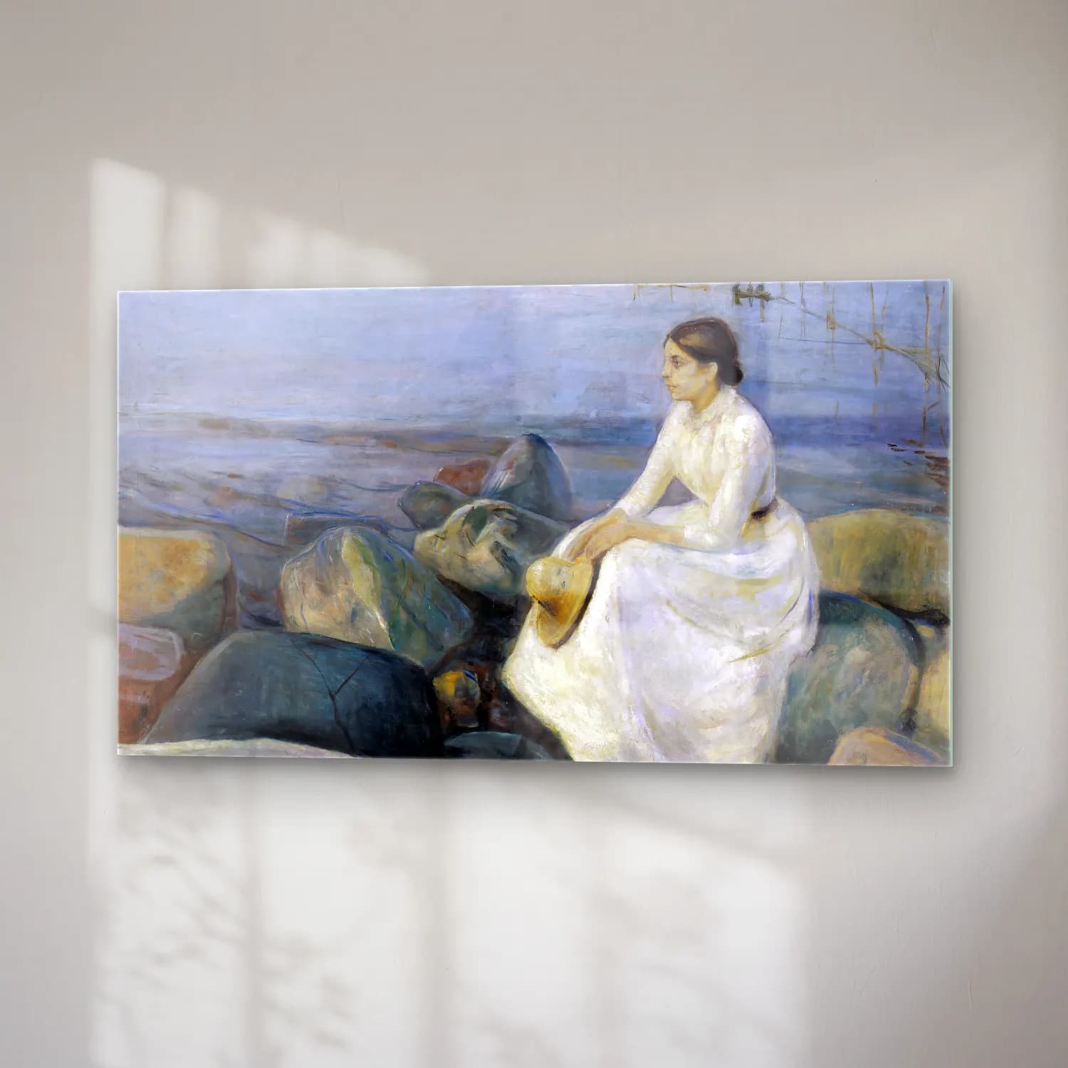 Edvard Munch – Summer night Inger on the beach cam tablo — sağ açıdan görünüm