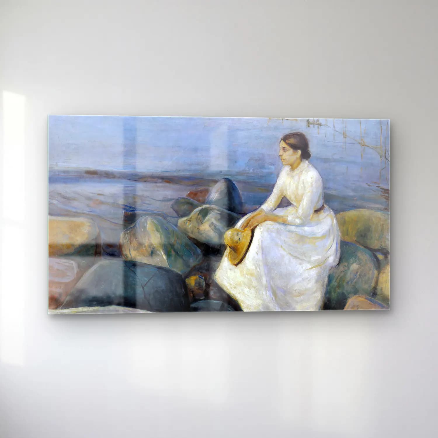 Edvard Munch – Summer night Inger on the beach cam tablo — sol açıdan görünüm