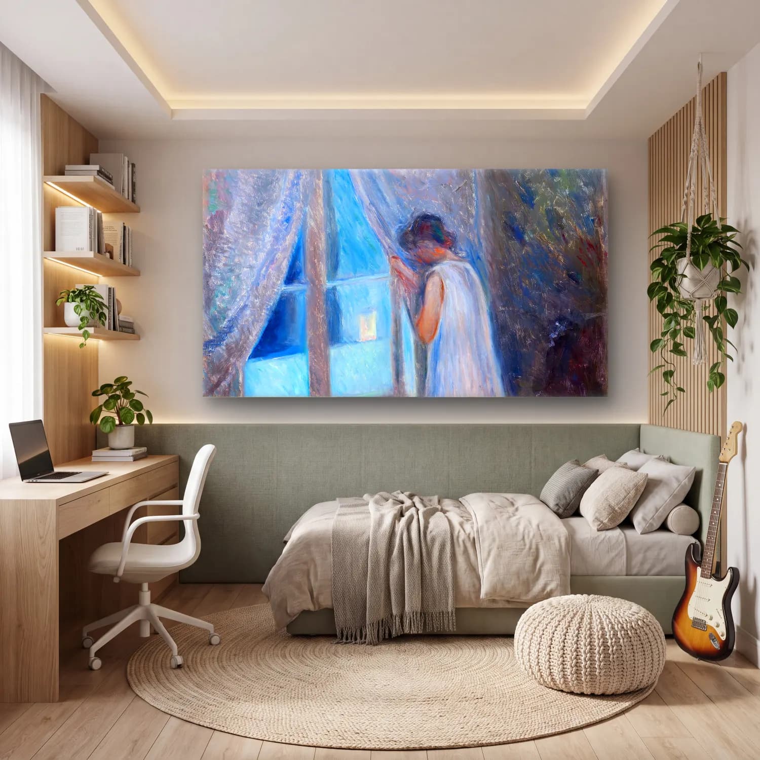 Edvard Munch – The Girl by the Window cam tablo — genç odasında
