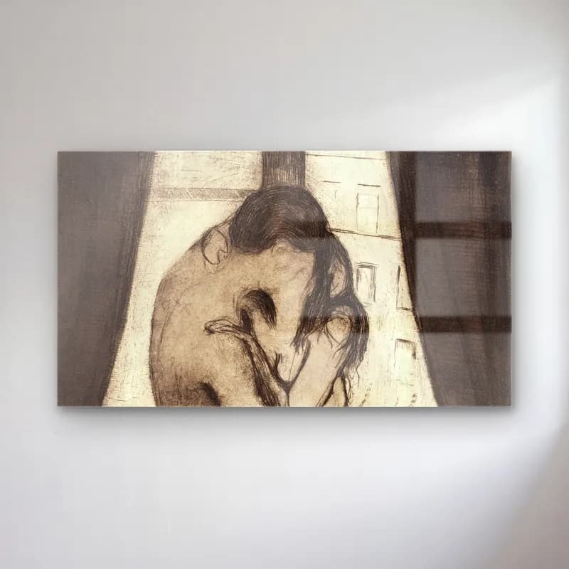 Edvard Munch – The Kiss cam tablo — Edvard Munch – The Kiss — siyah beyaz aşıklar