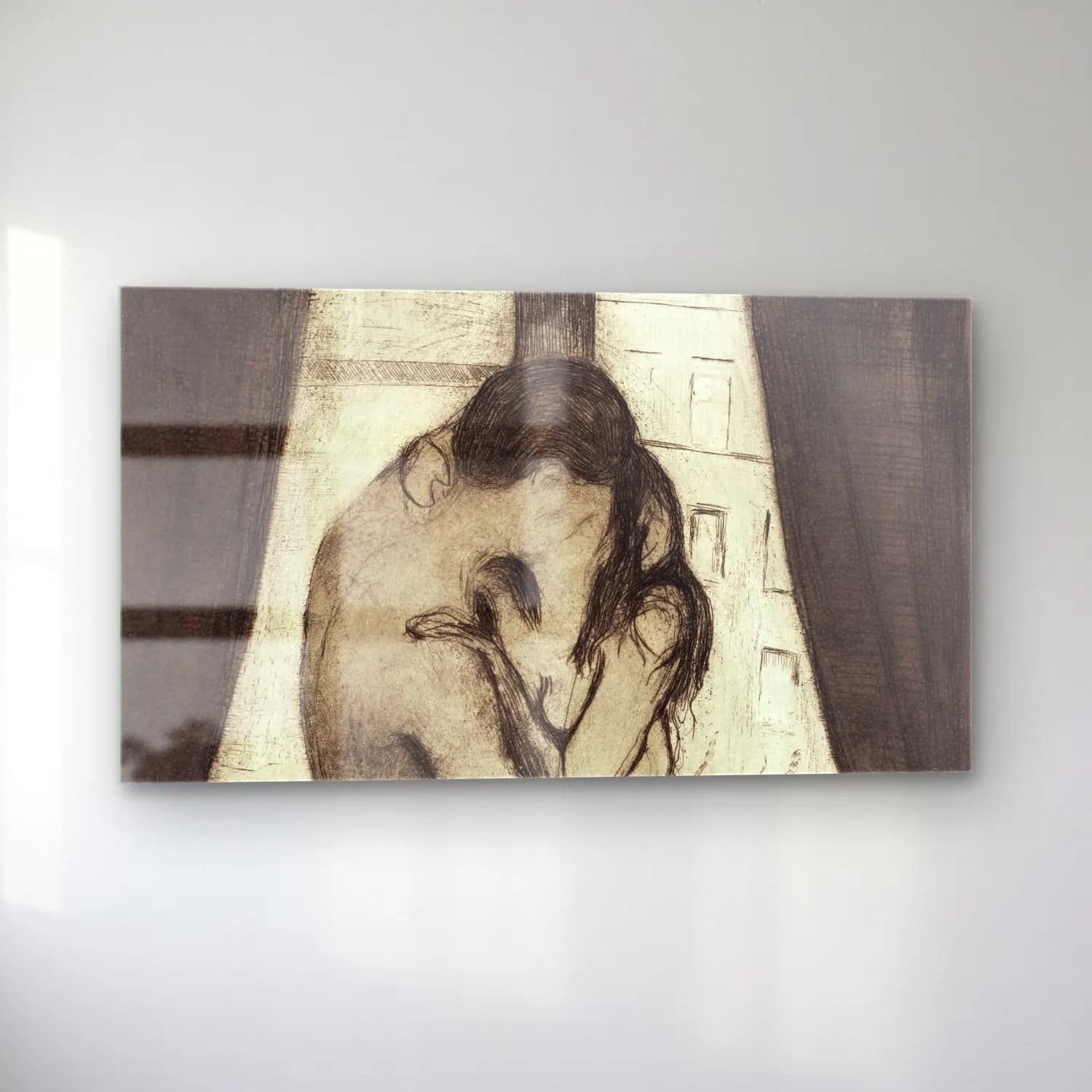 Edvard Munch – The Kiss cam tablo — sol açıdan görünüm