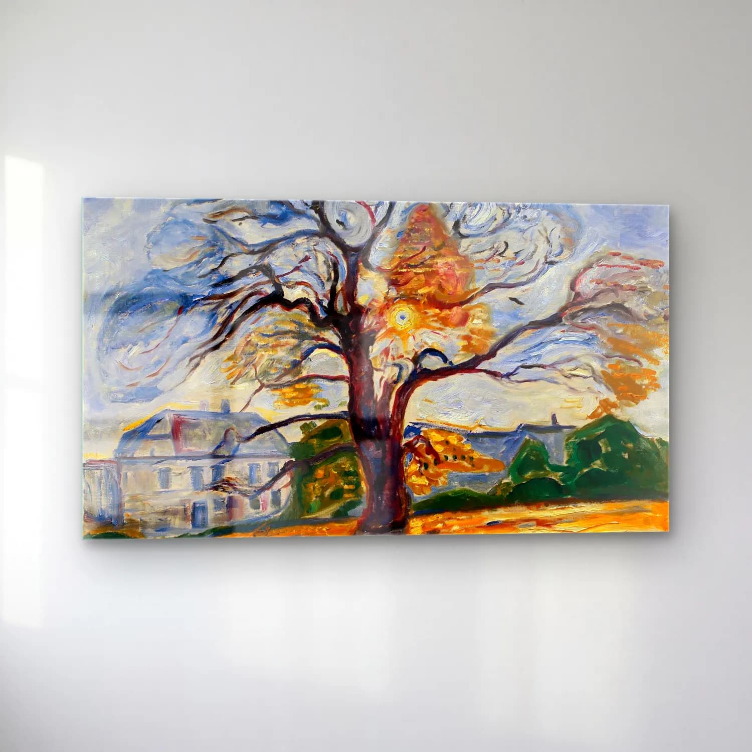 Edvard Munch – The Oak Thielska cam tablo — sol açıdan görünüm