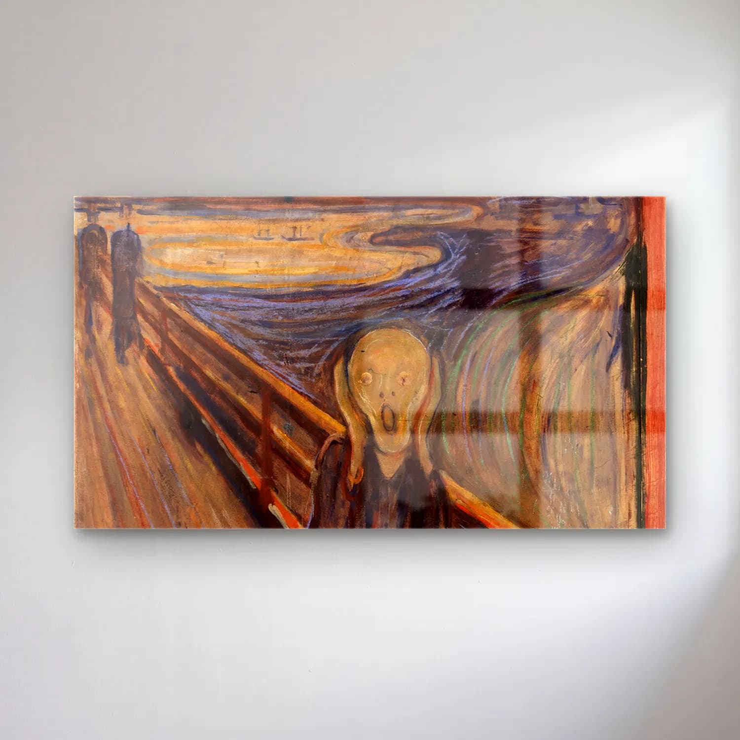 Edvard Munch – The Scream – Sarı Tonlar cam tablo — Edvard Munch – The Scream – Sarı Tonlar — empresyonist erkek portresi